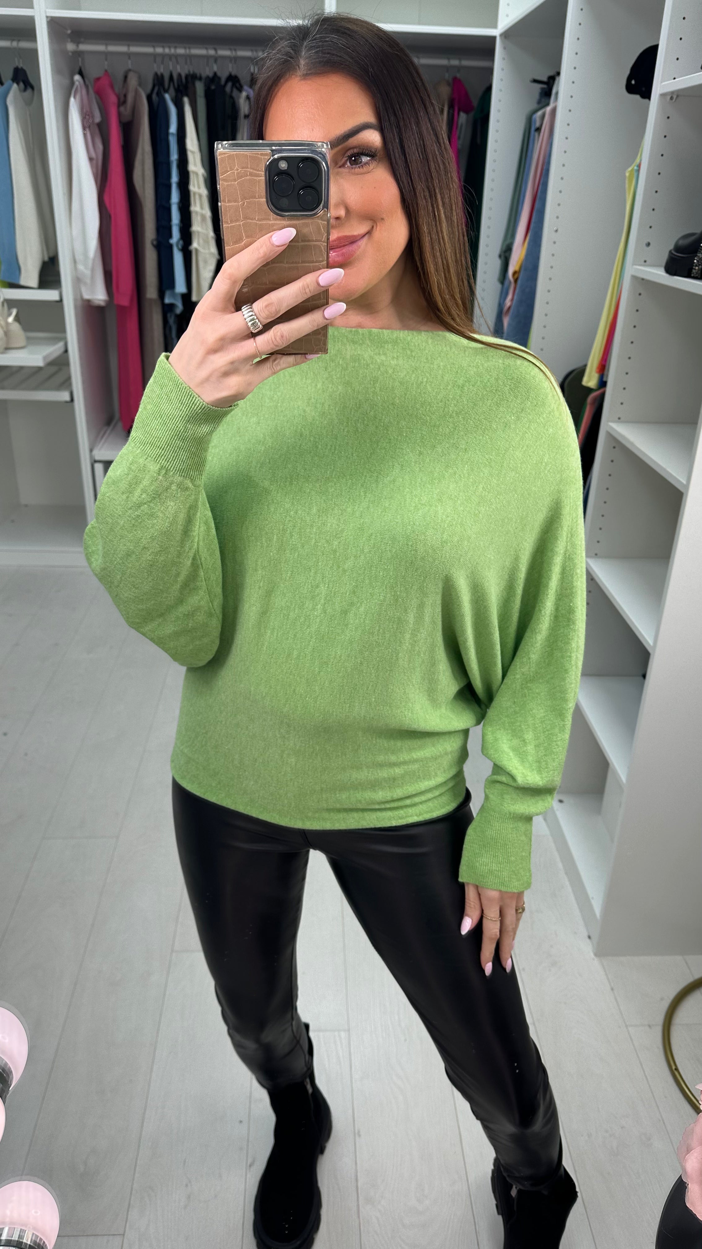 Hunter Plain Oversized Batwing Jumper