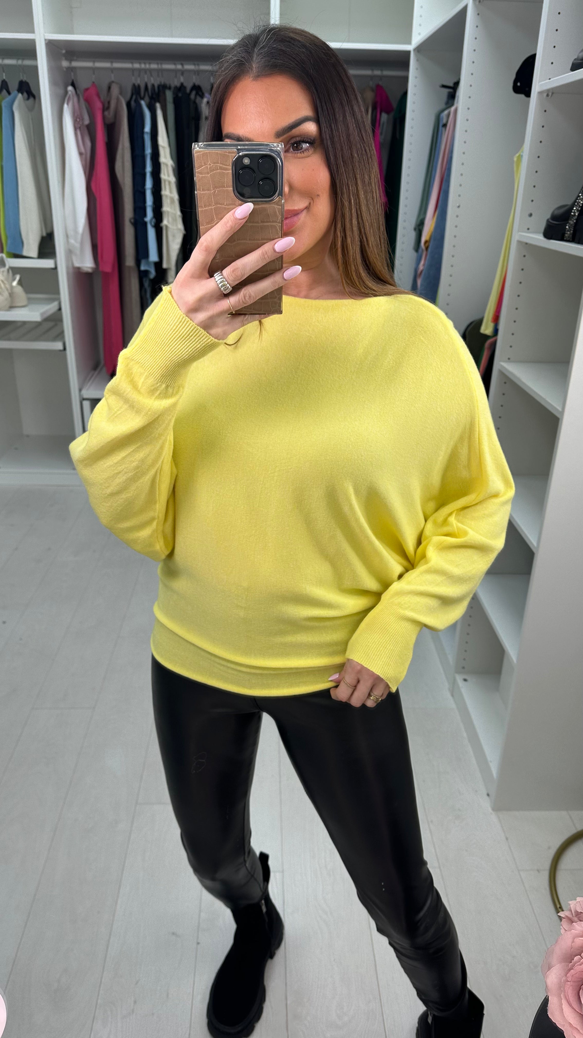 Hunter Plain Oversized Batwing Jumper