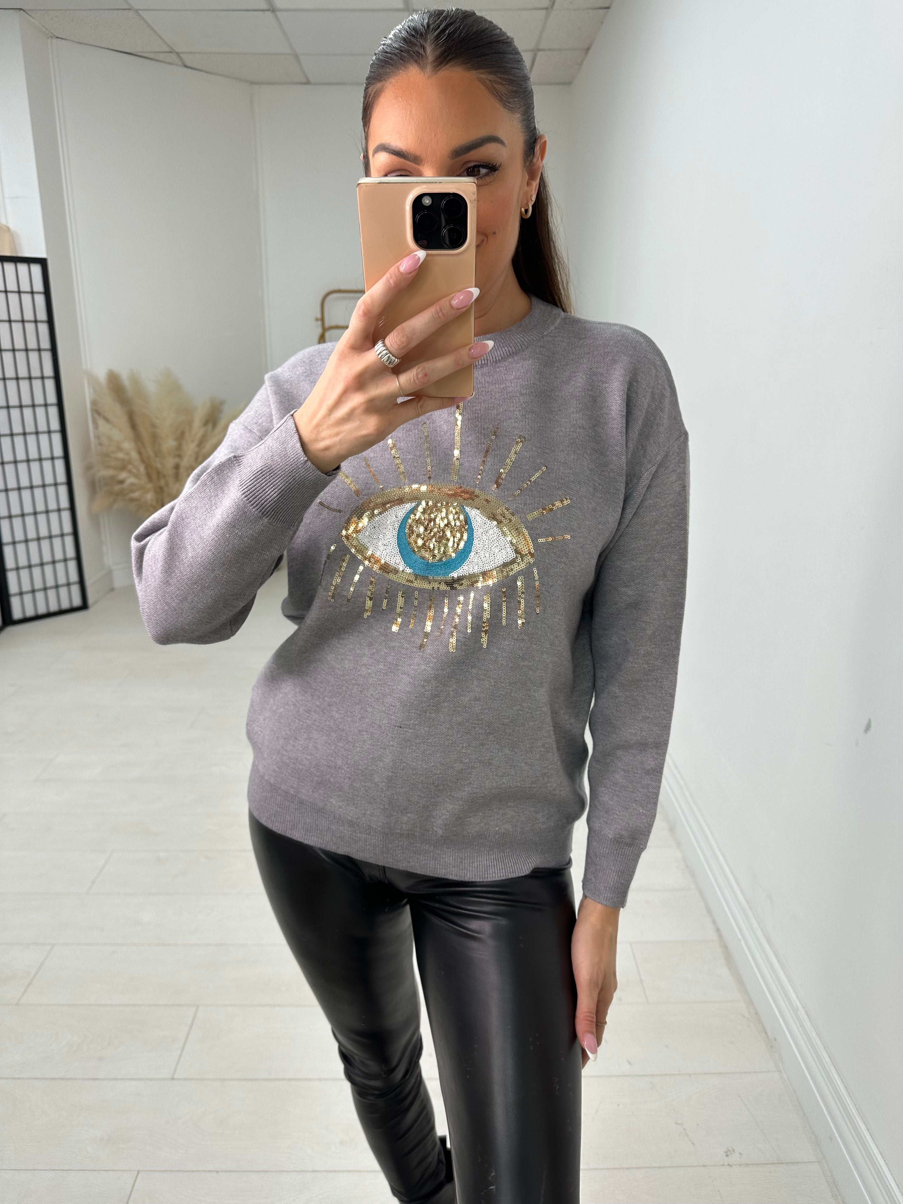 Francis Sequin Evil Eye Knit Jumper