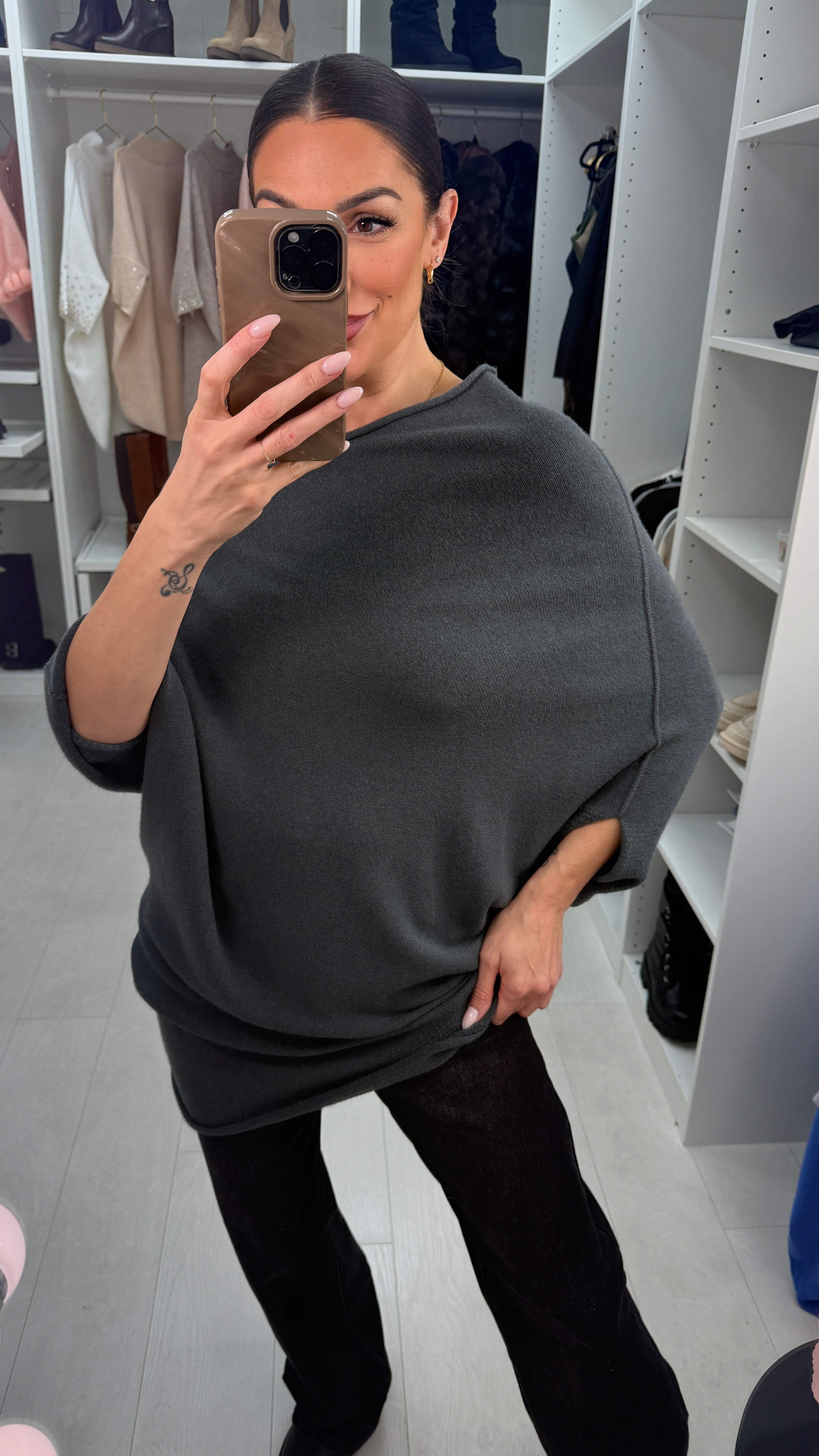 Marina Plain Half Sleeve Jumper