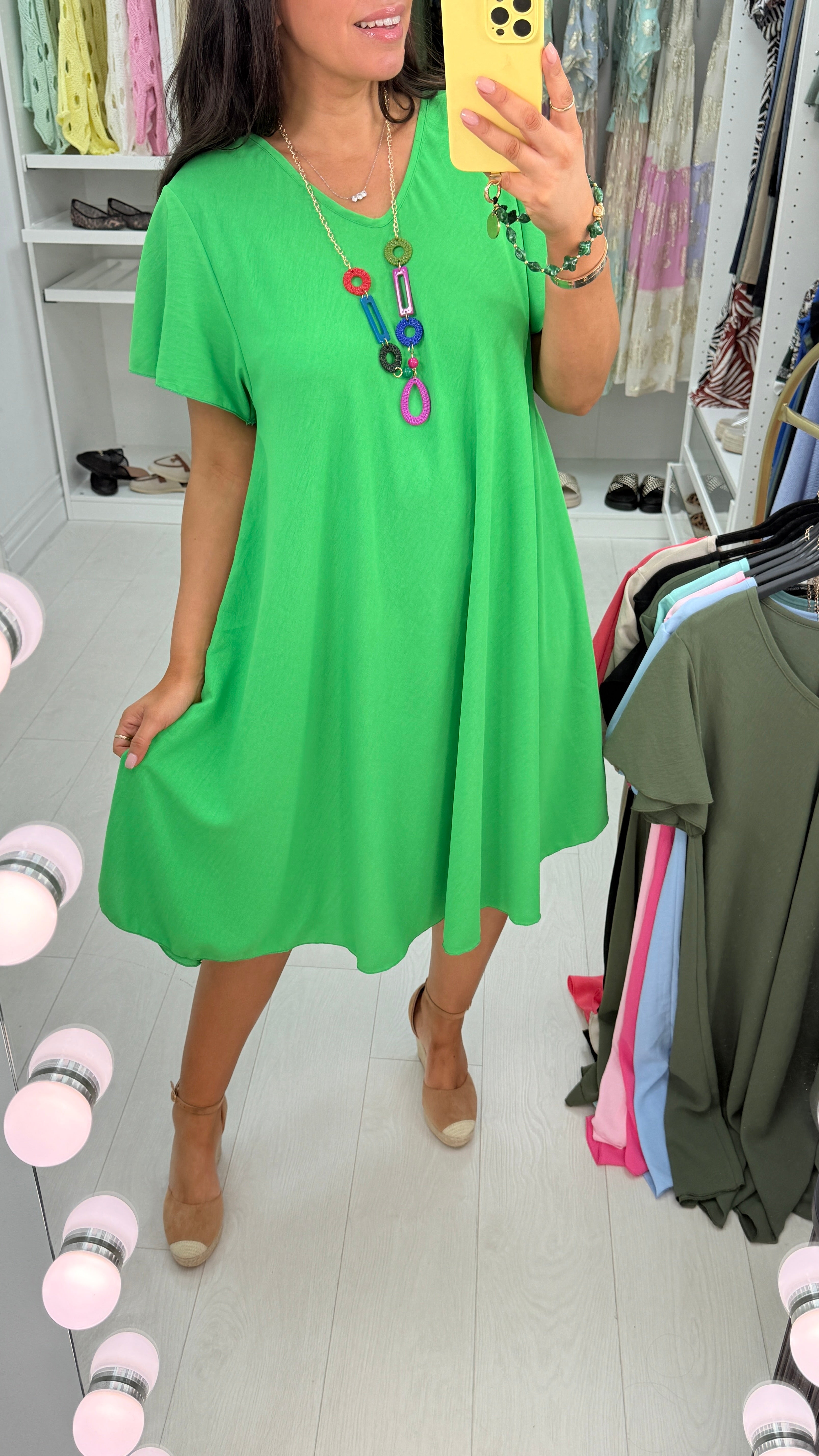 Amira Loose Fit Dress With Necklace