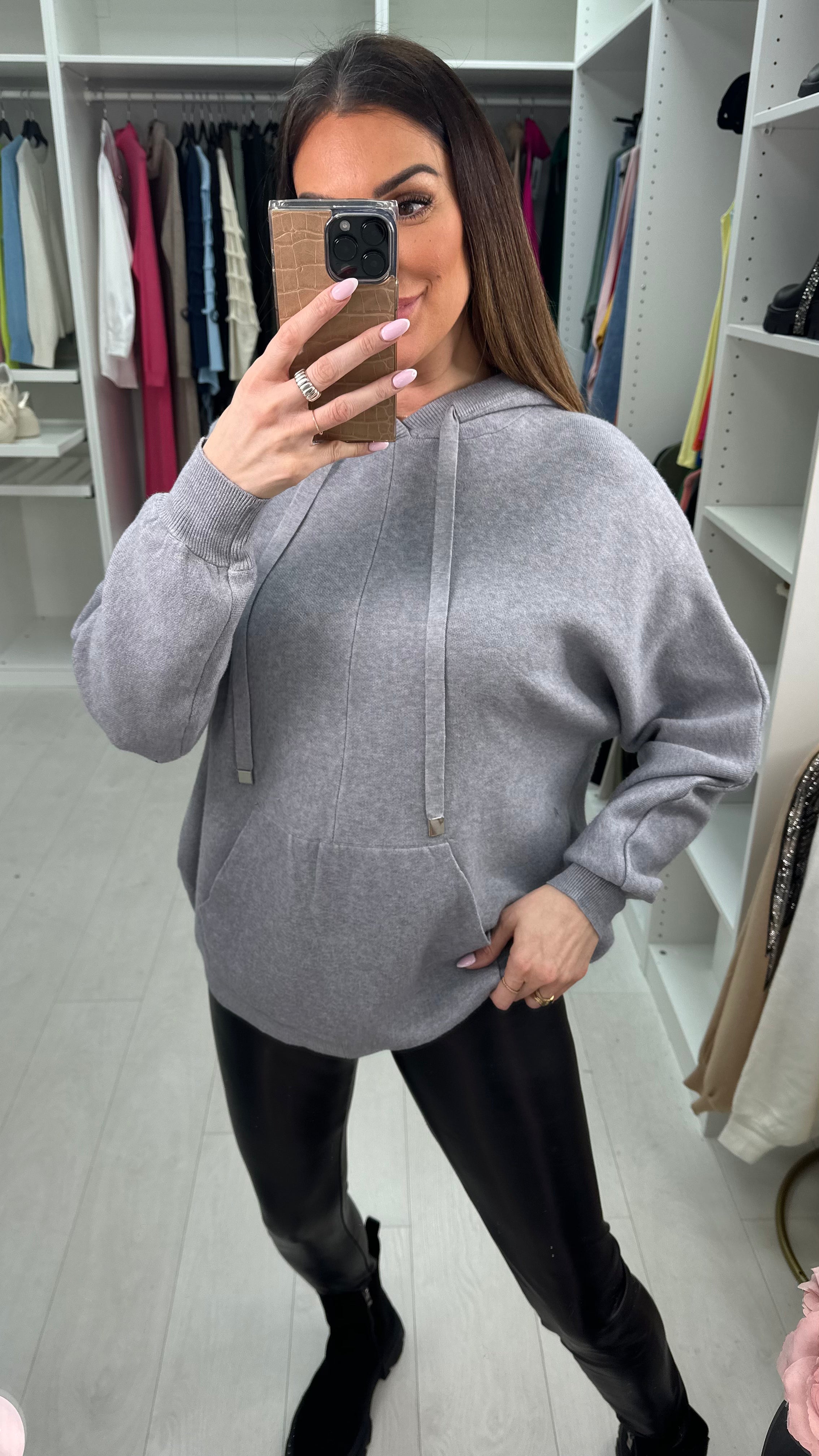 Sheri Embellished Angel Wing Back Hoodie