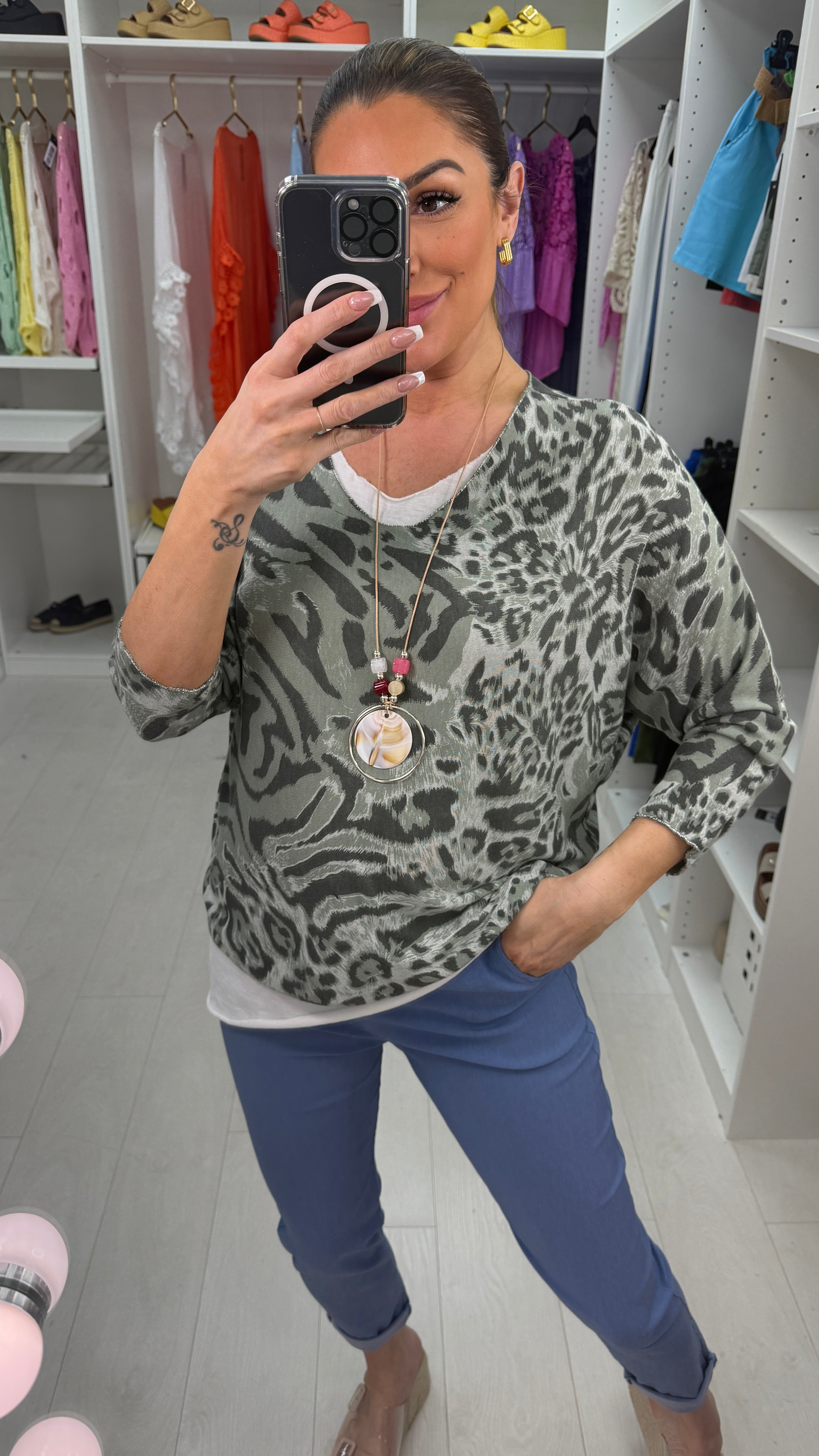 Juno Animal Print Top