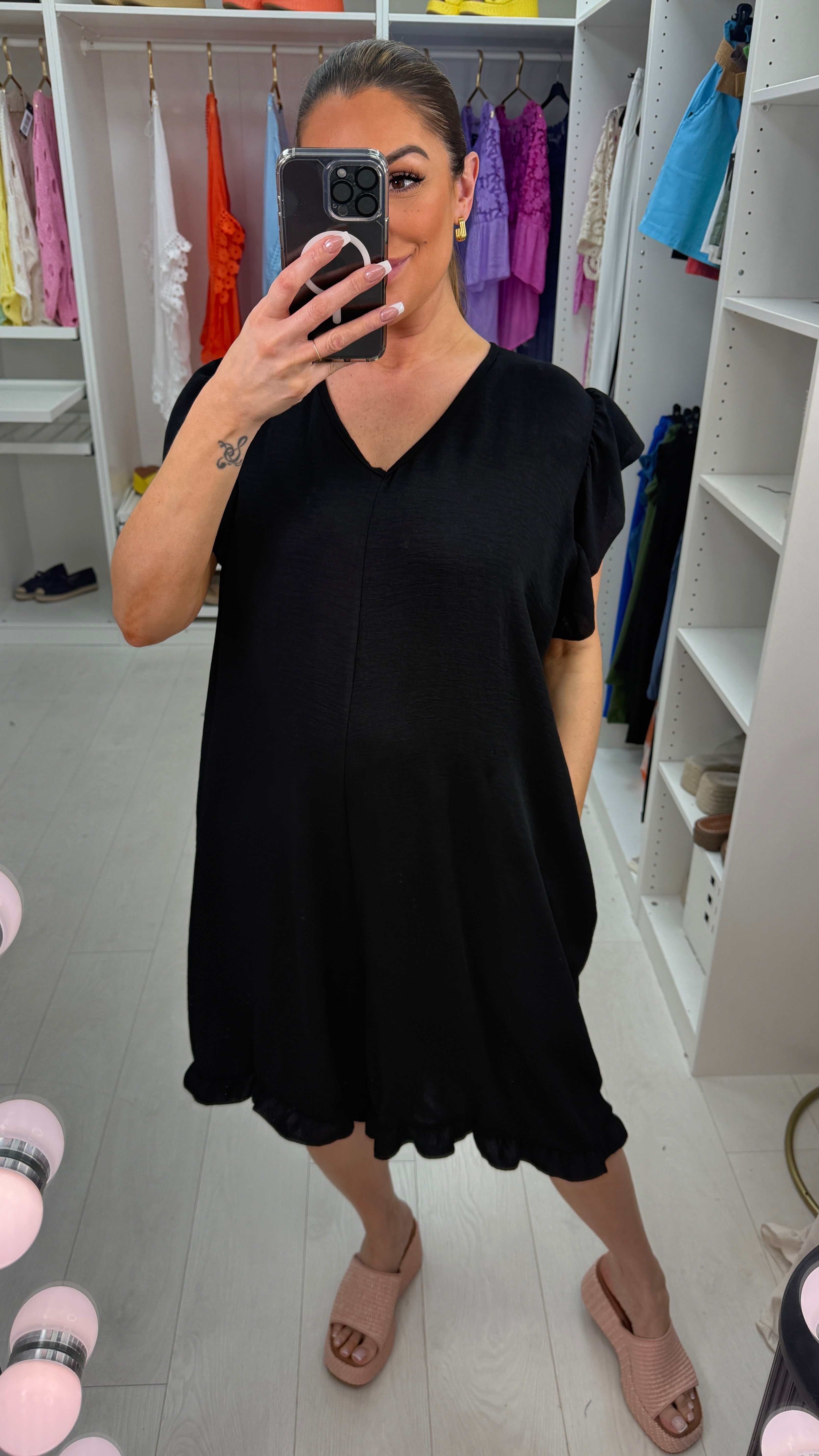 Elara Frill Shoulder Harem Jumpsuit