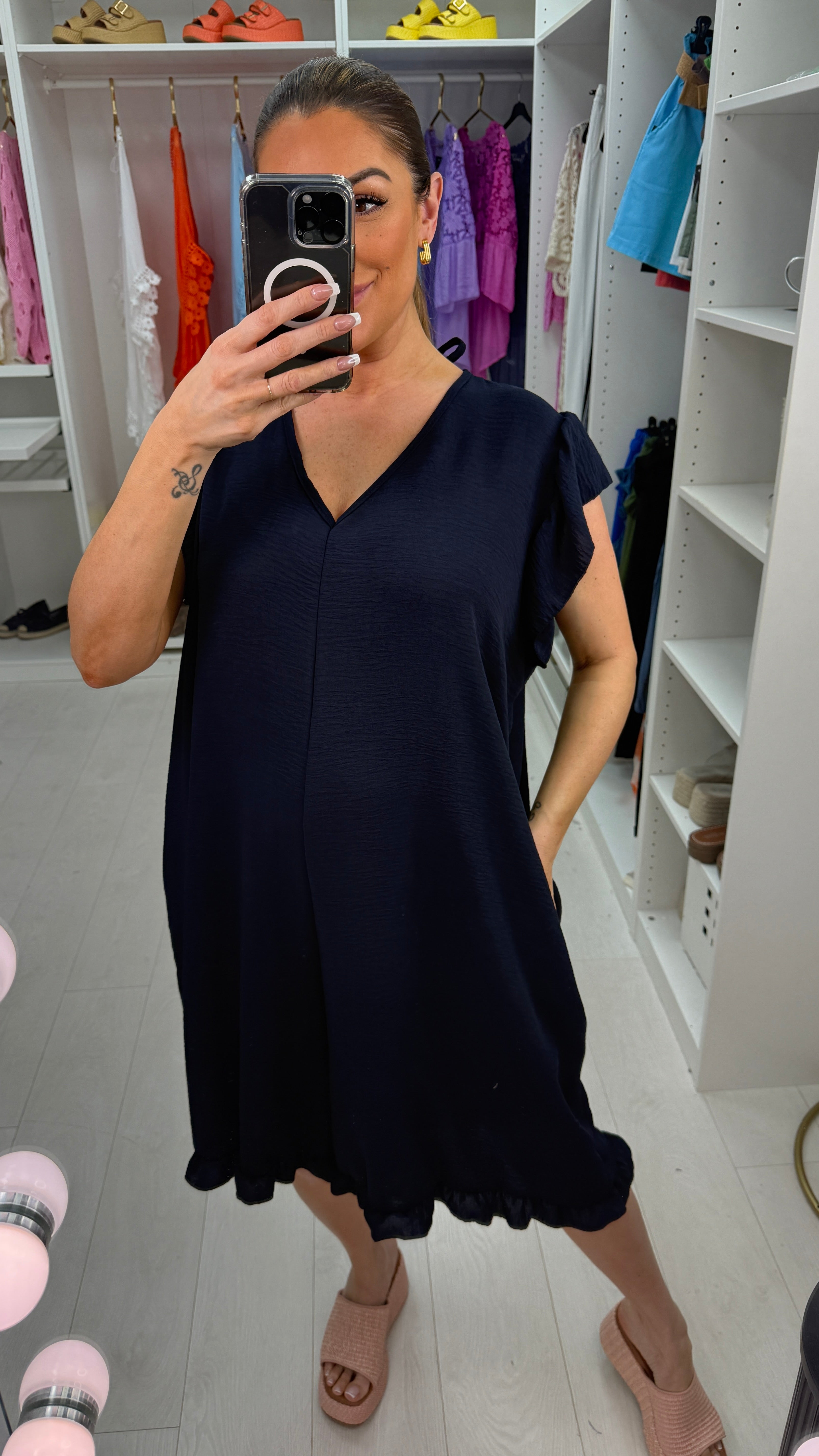 Elara Frill Shoulder Harem Jumpsuit