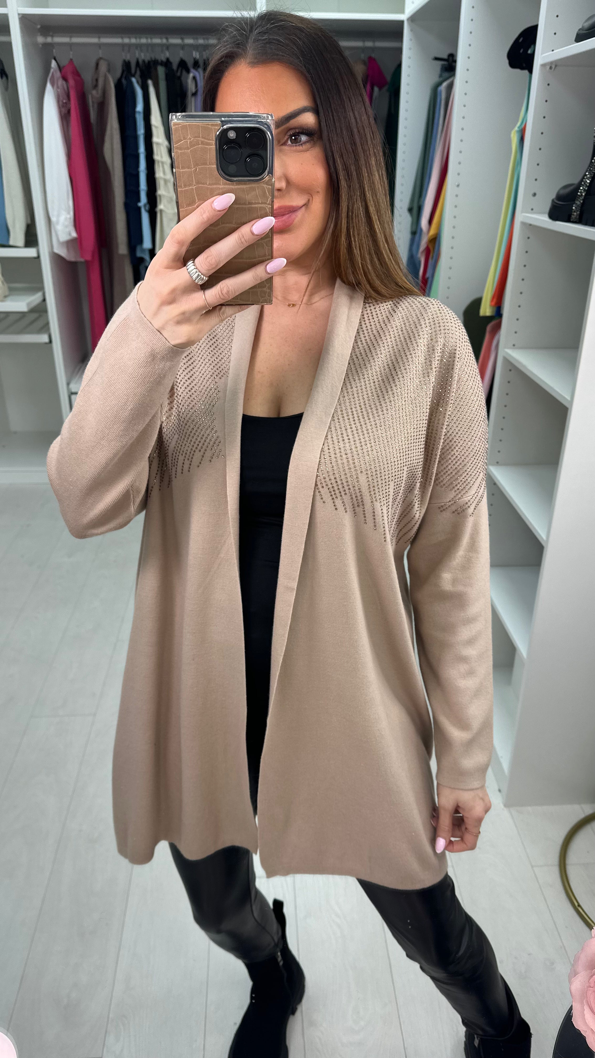 Susie Embellished Detail Longline Cardigan