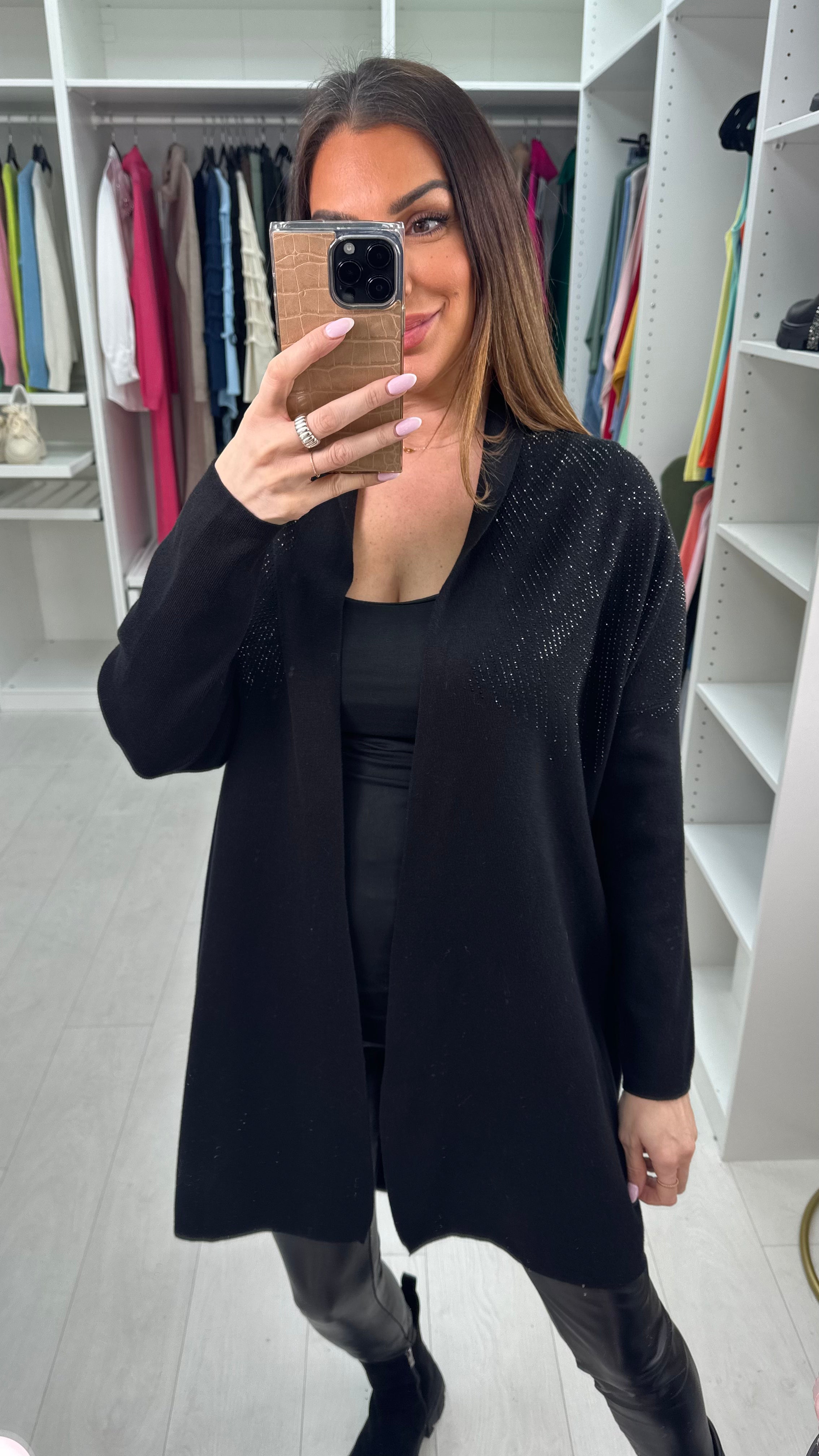 Susie Embellished Detail Longline Cardigan