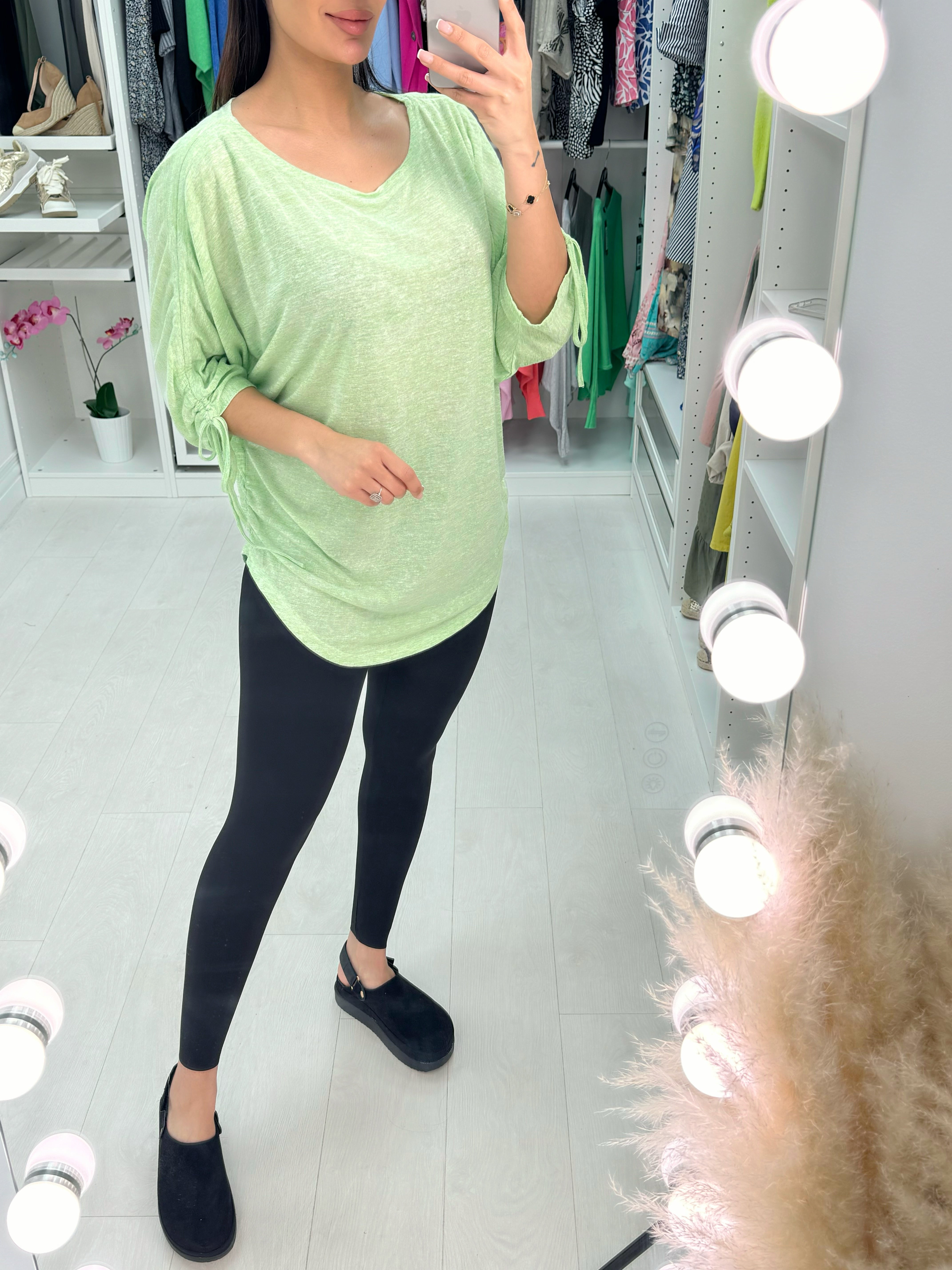 Adara Drawstring Sleeve Top