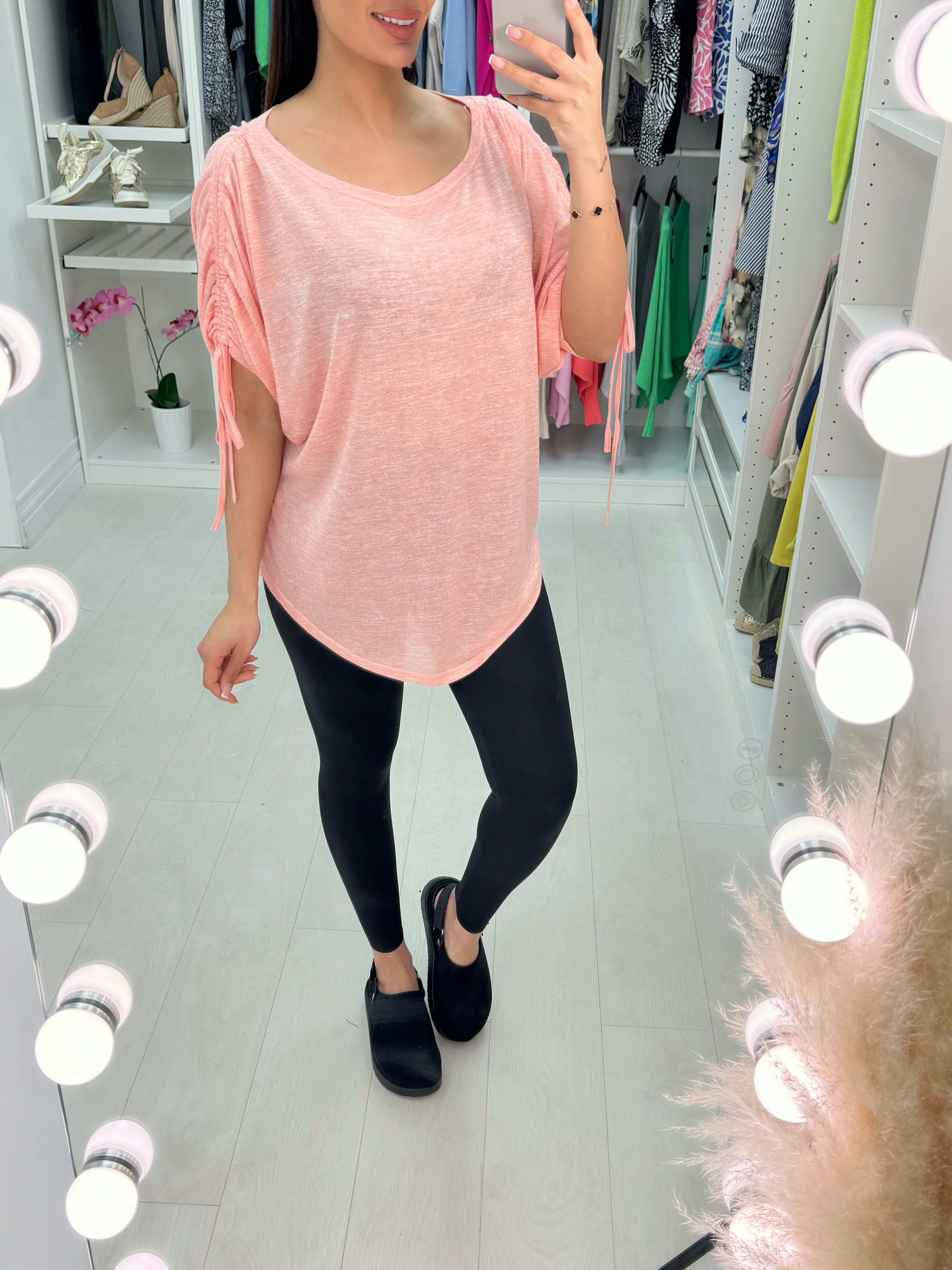 Adara Drawstring Sleeve Top