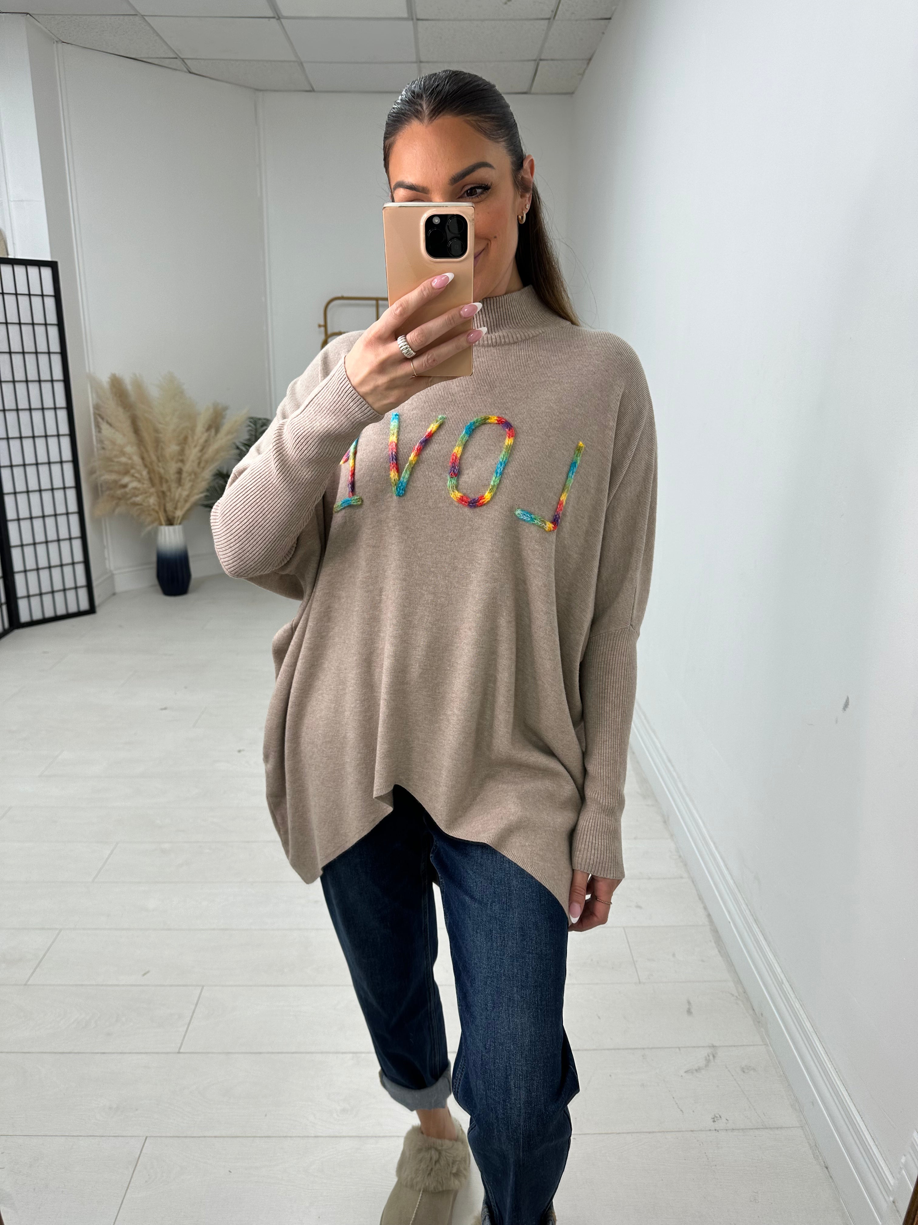 Scarlette Love Slogan Knit Jumper