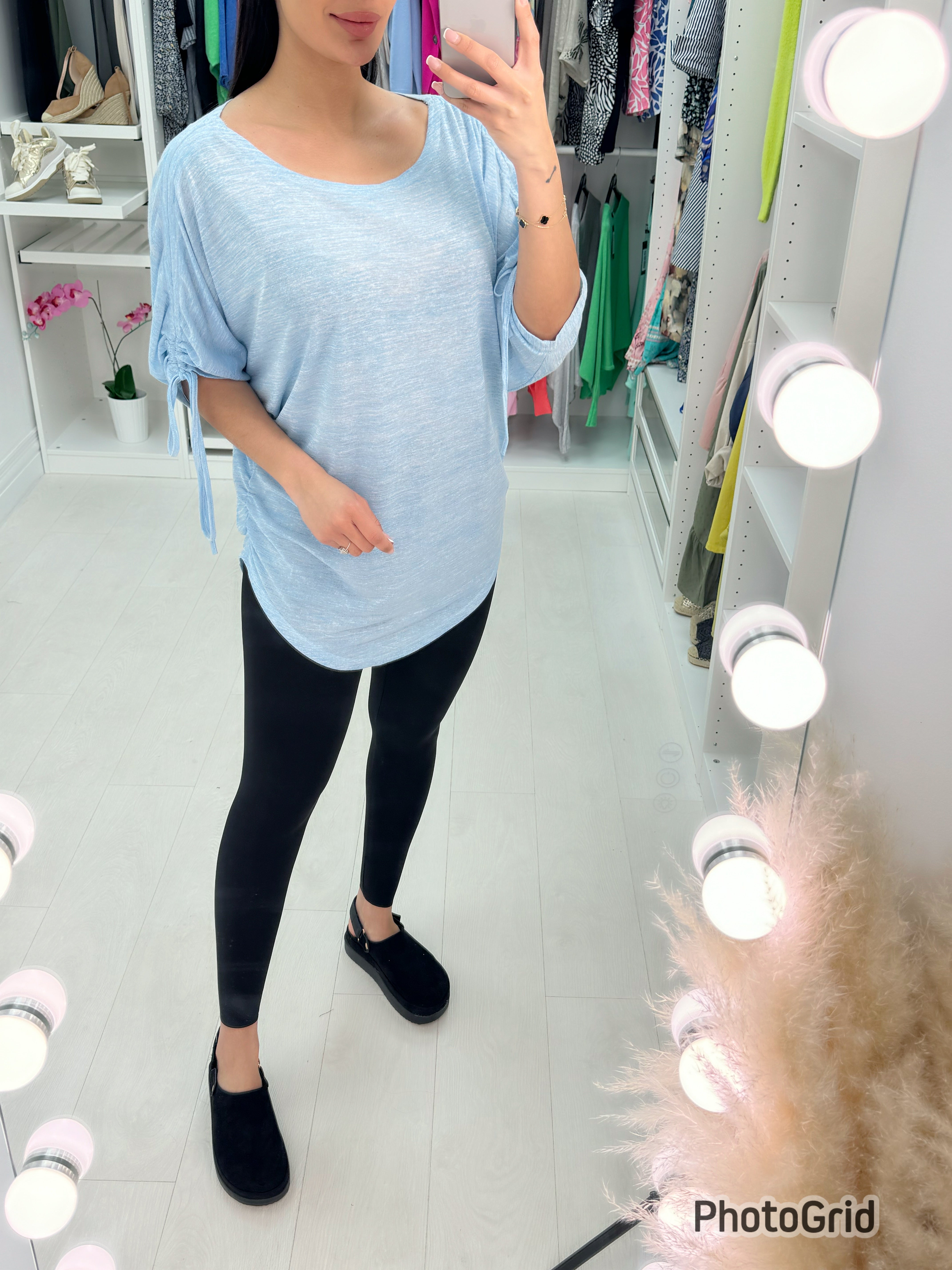 Adara Drawstring Sleeve Top