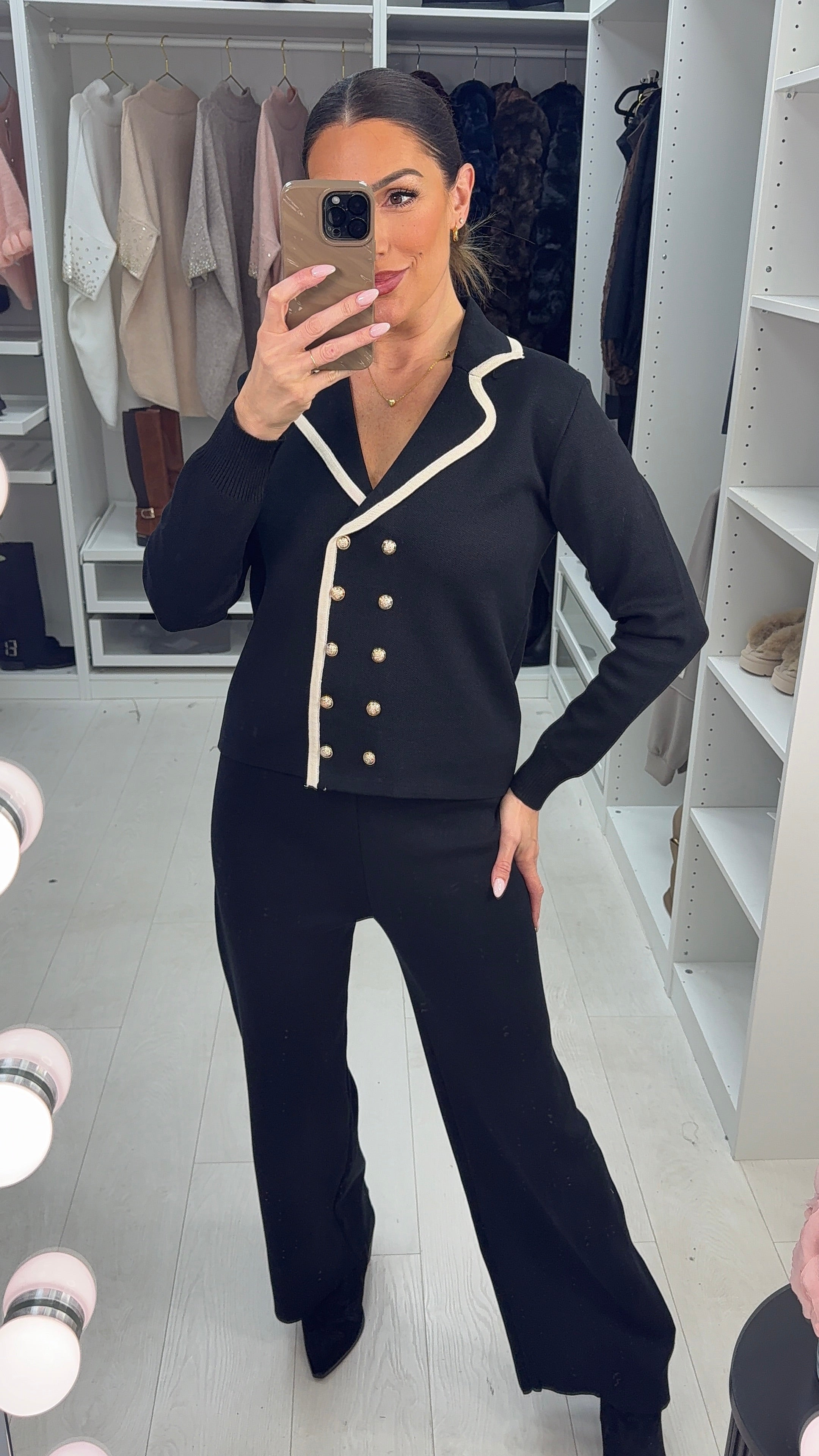 Teagan Button Front Cardigan Loungewear Set