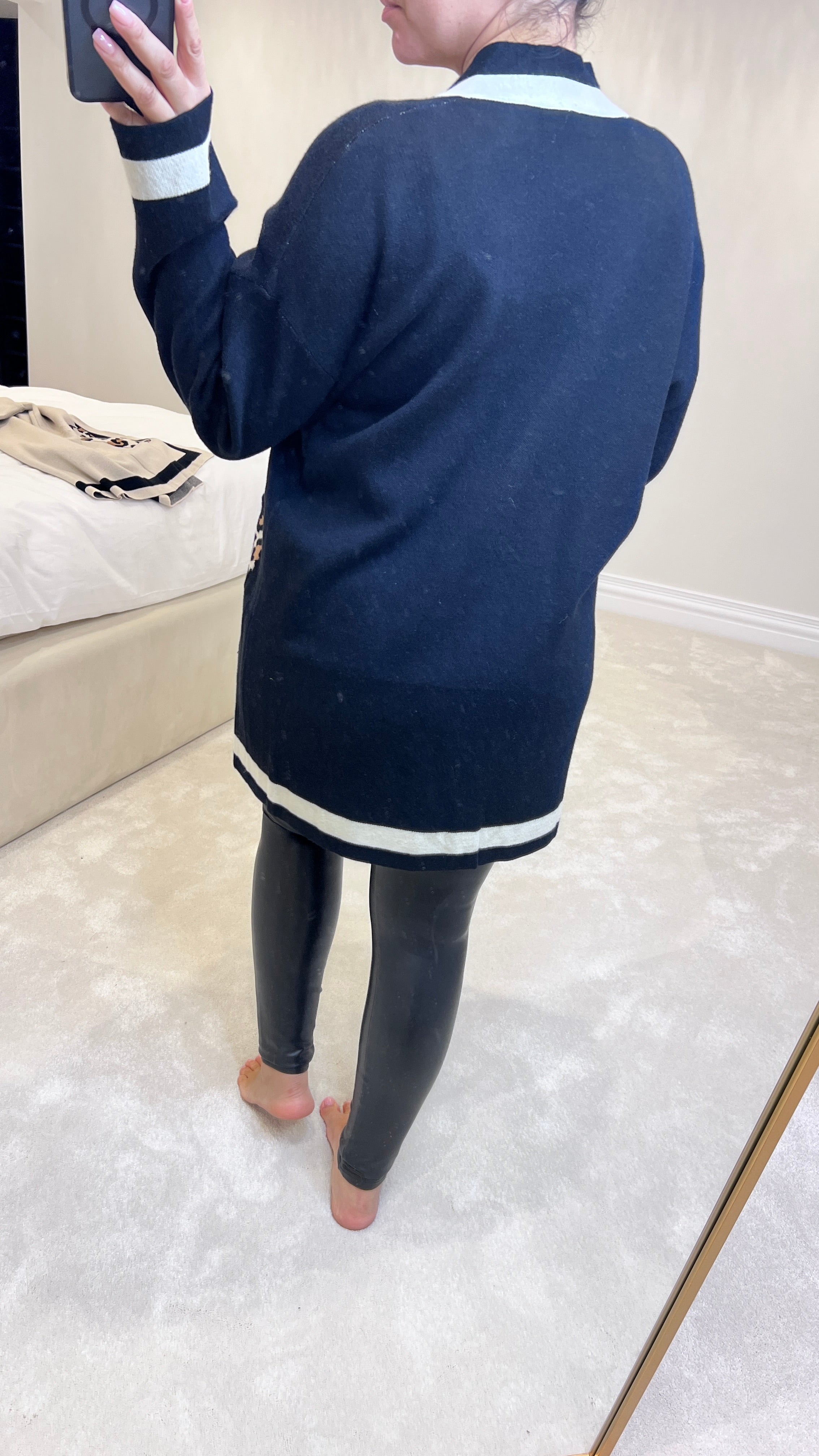 Gabri Leopard Print Deep Pocket Cardigan