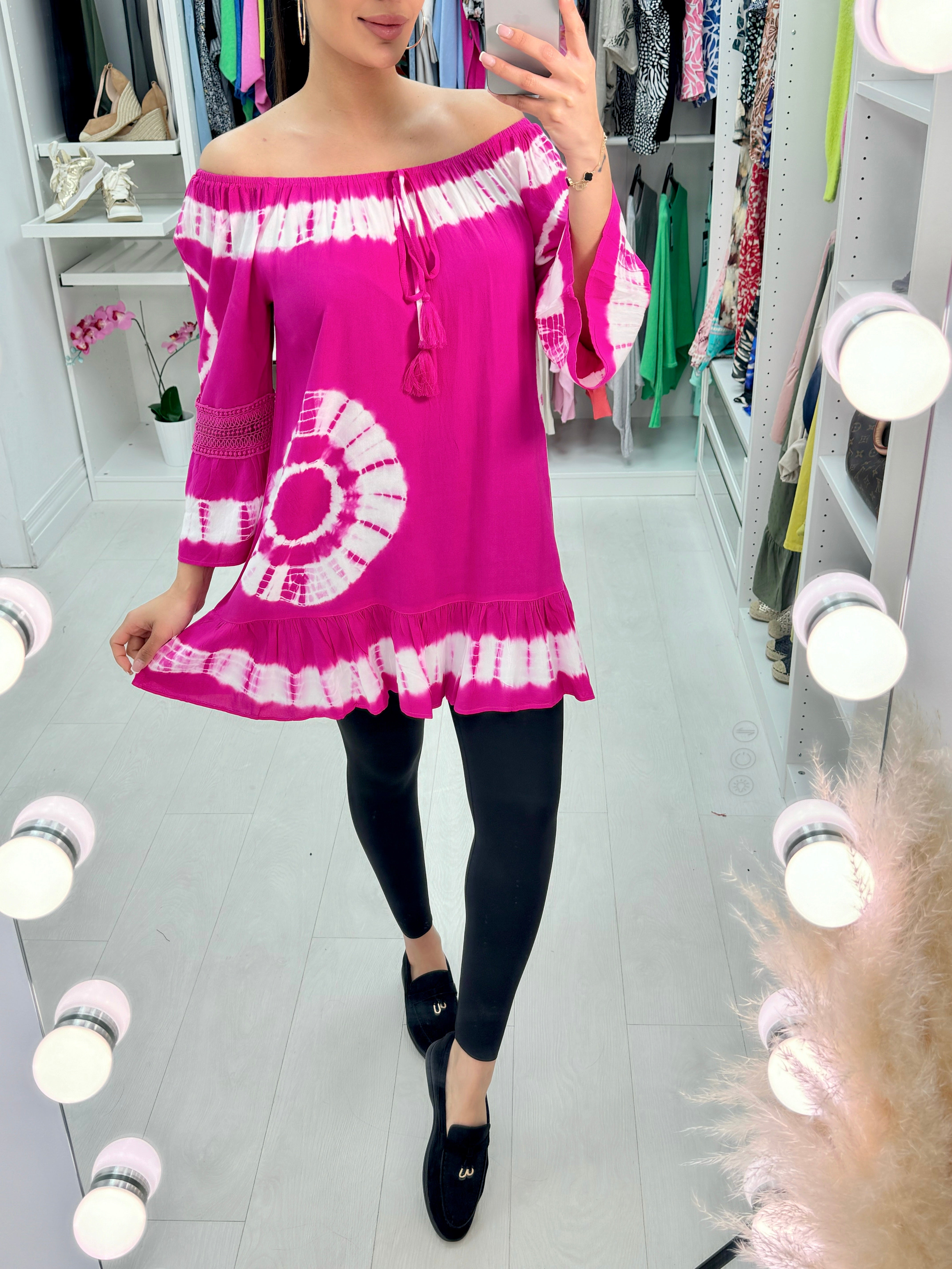 Tiliana Tie Dye Bardot Tunic