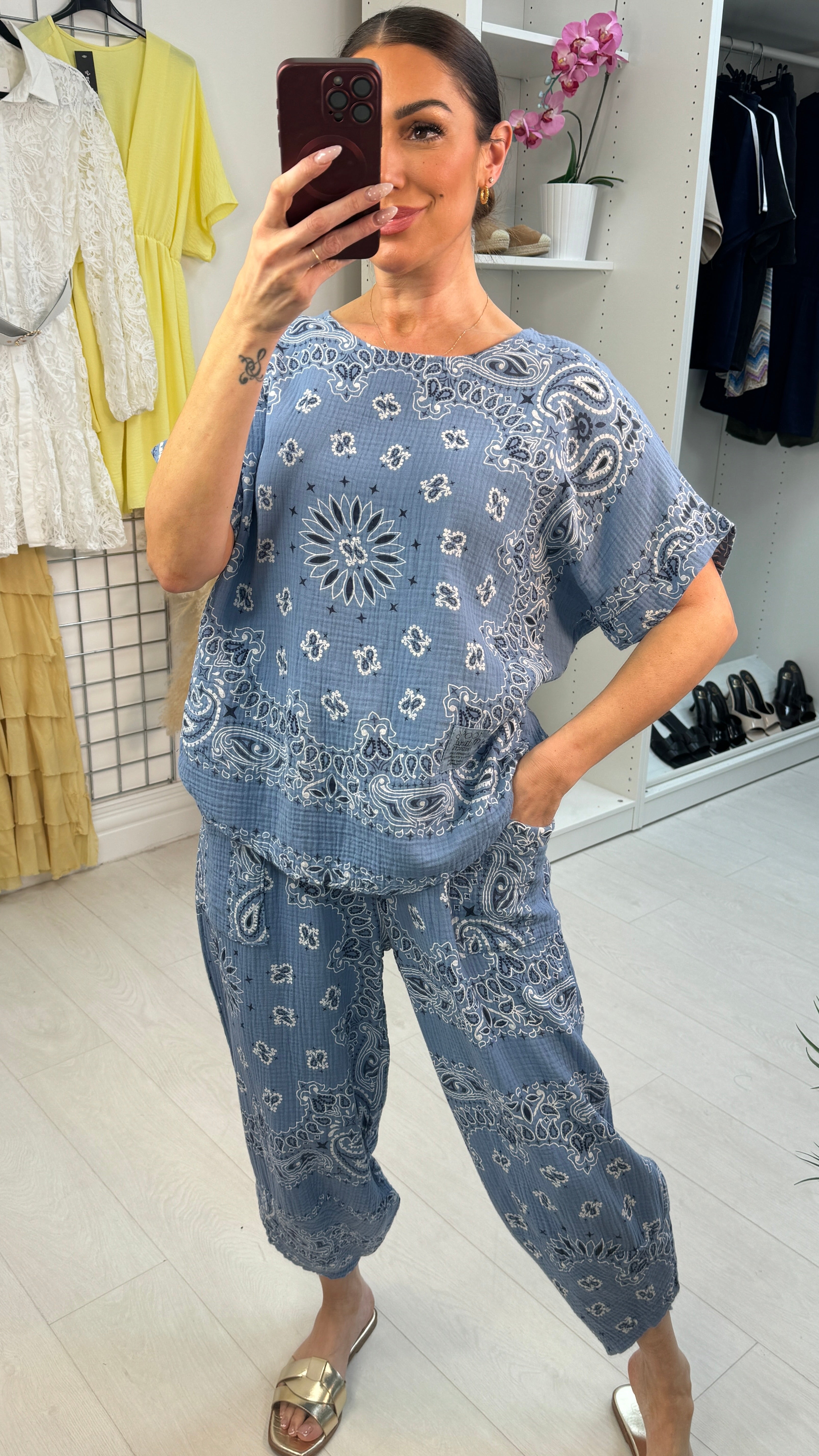 Valery Paisley Bandana Print Co-Ord Set