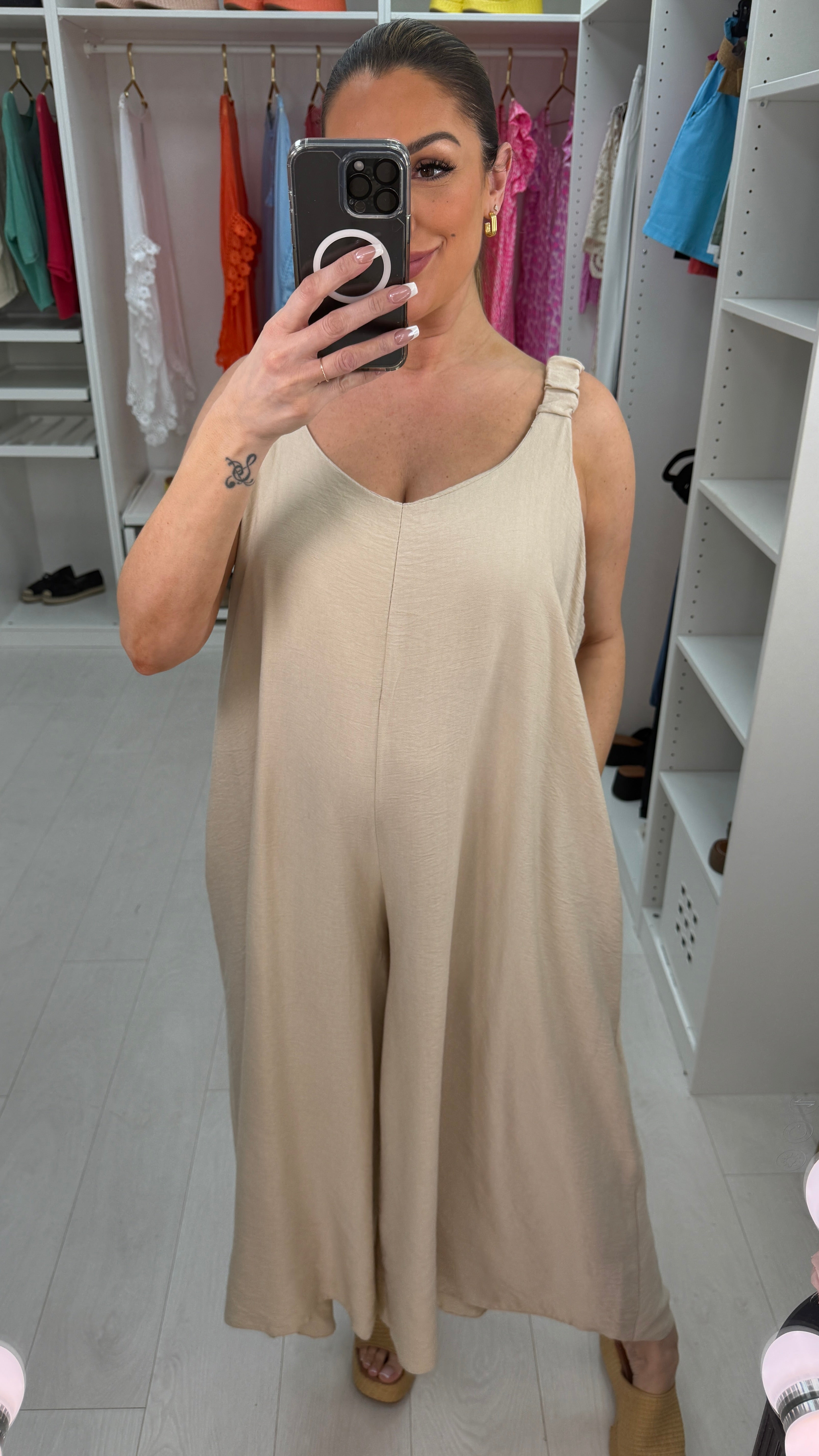 Savita Plain Loose Fit Jumpsuit