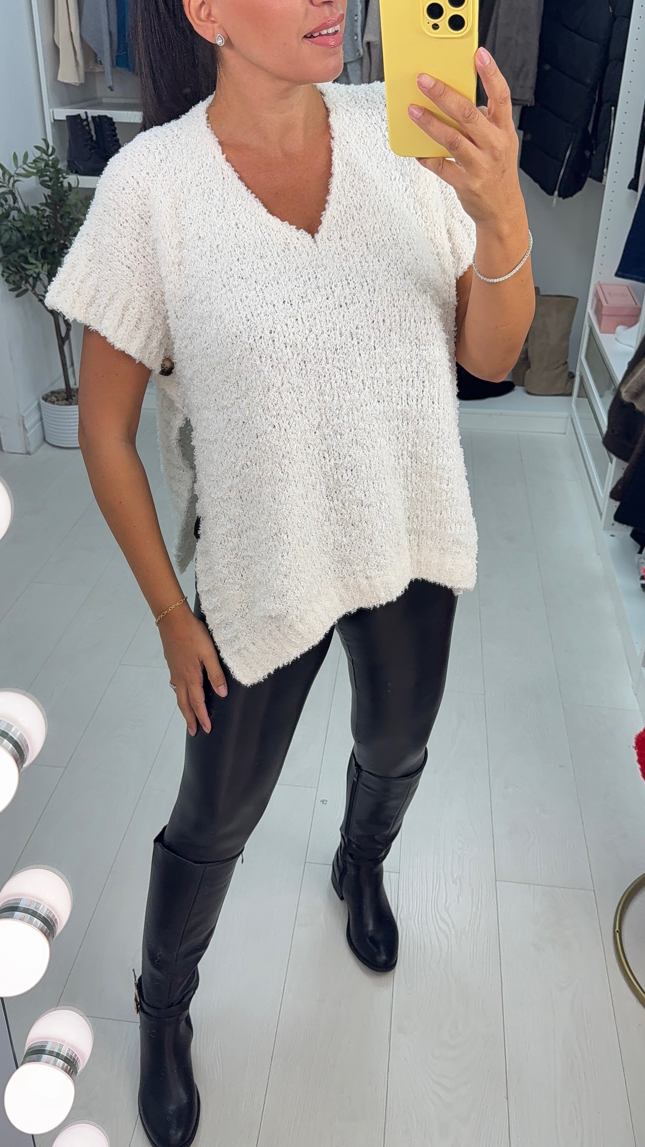 Crissie Plain Super Soft Poncho Jumper