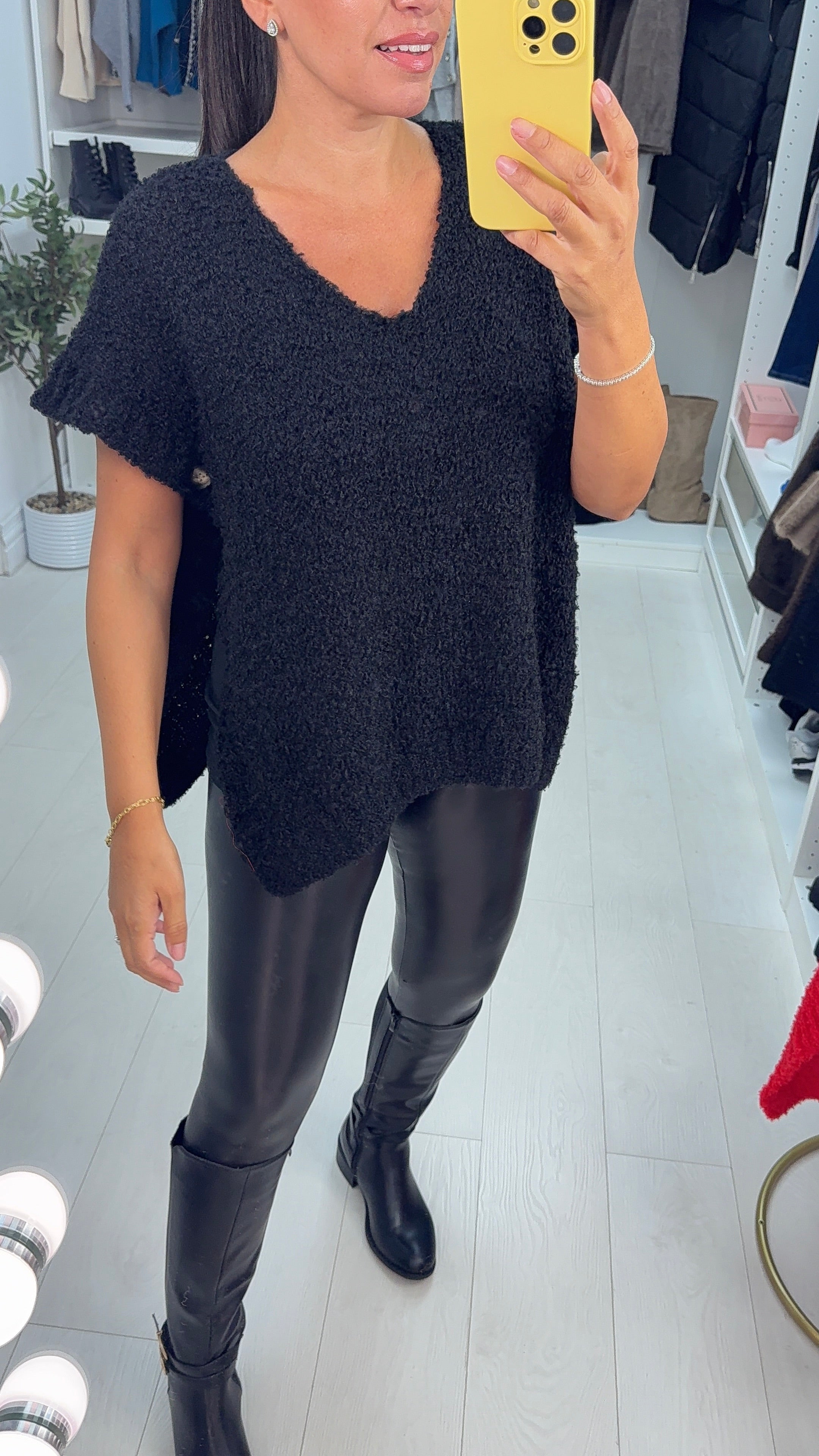 Crissie Plain Super Soft Poncho Jumper