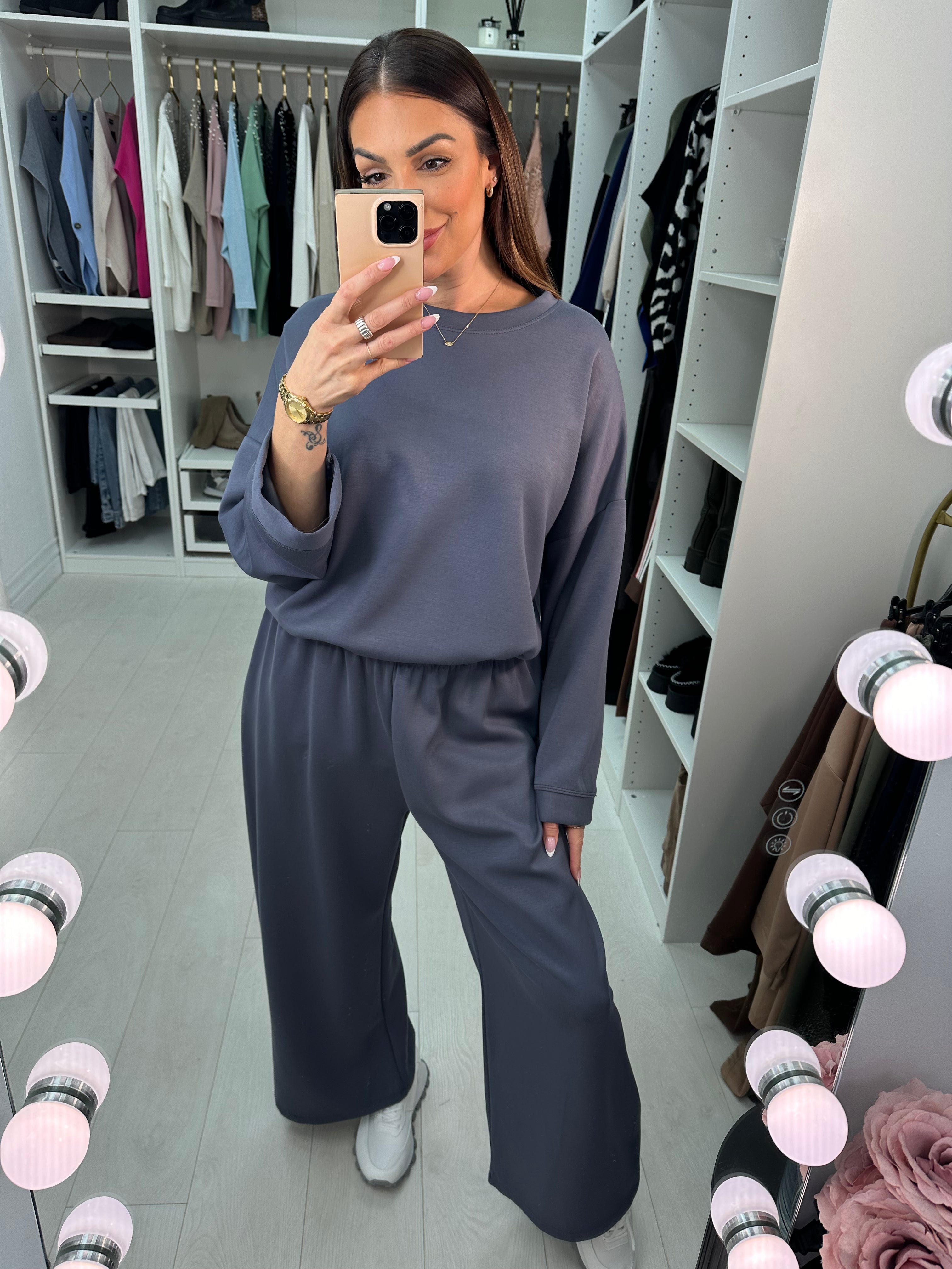 Elivia Plain Oversized Co-Ord Set