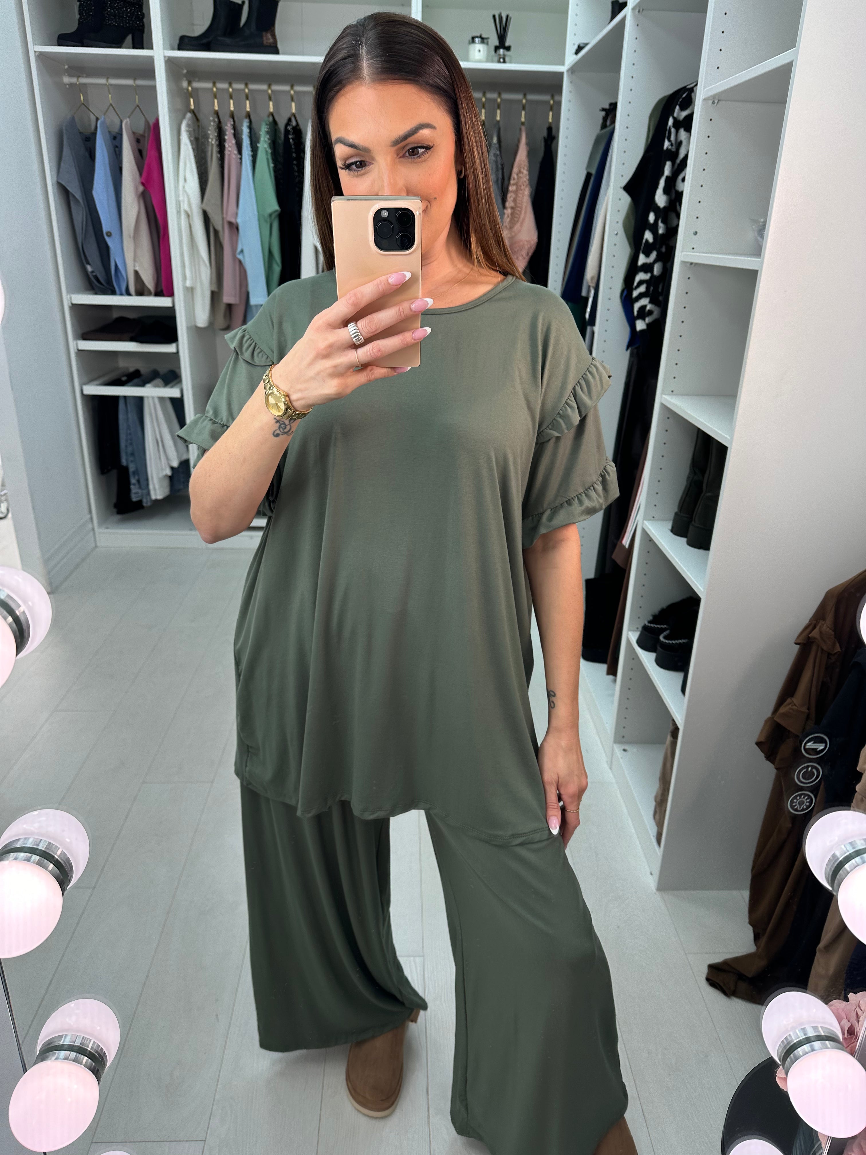 Giana Oversized Frill Detail Co-Ord Set