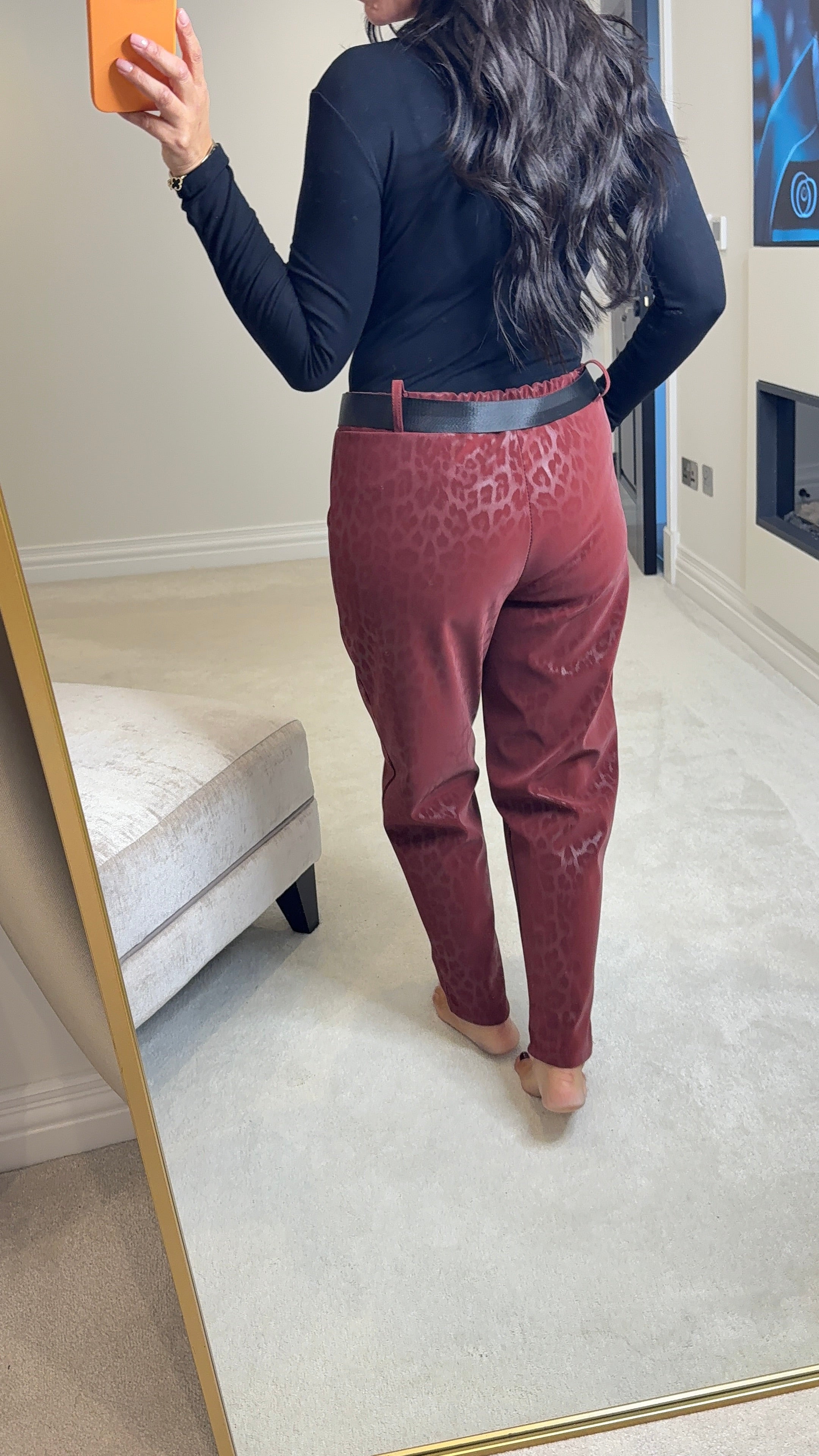 Tulissa Leopard Print Belted Trousers