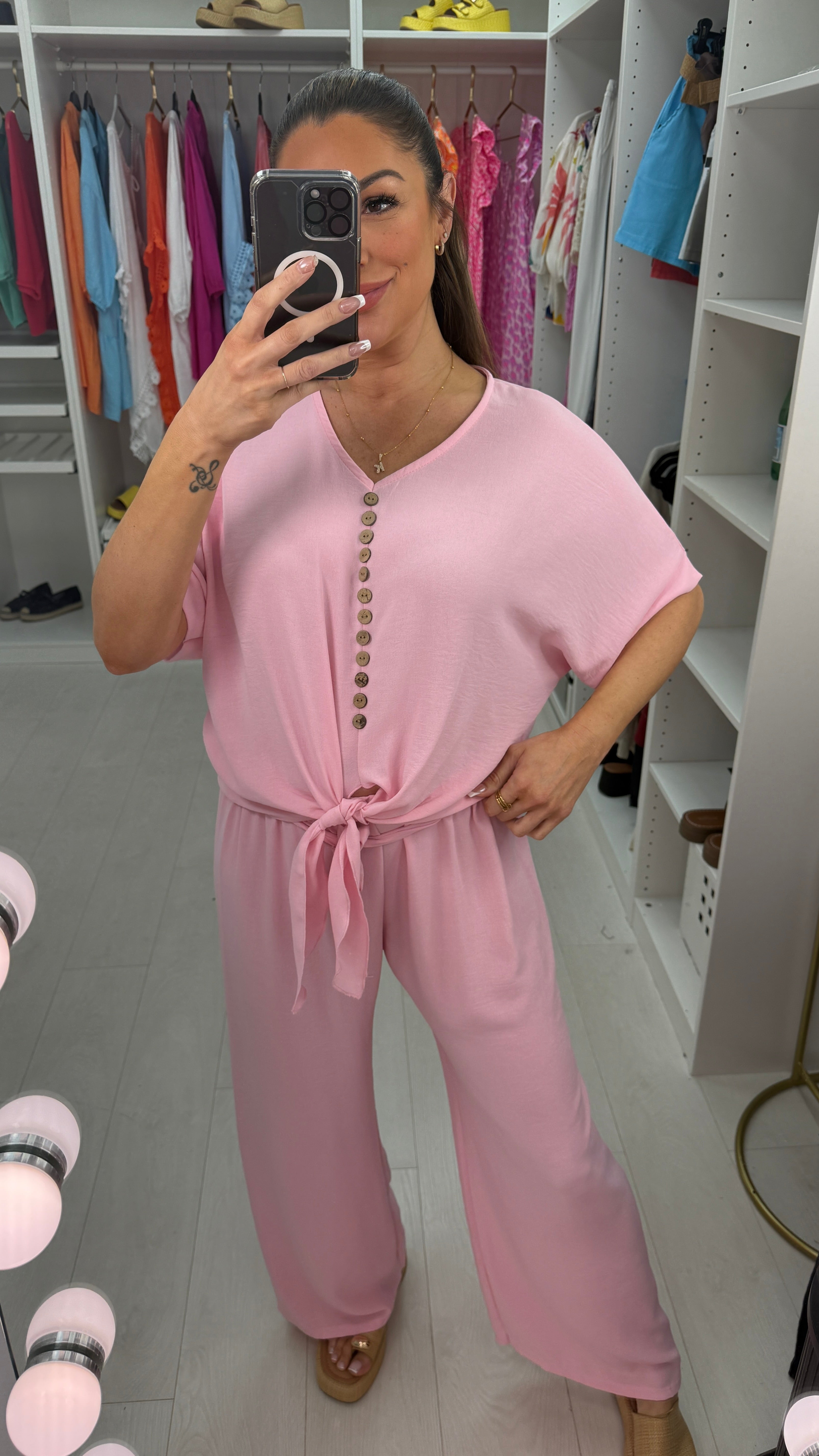 Akari Button Tie Front Co-Ord Set