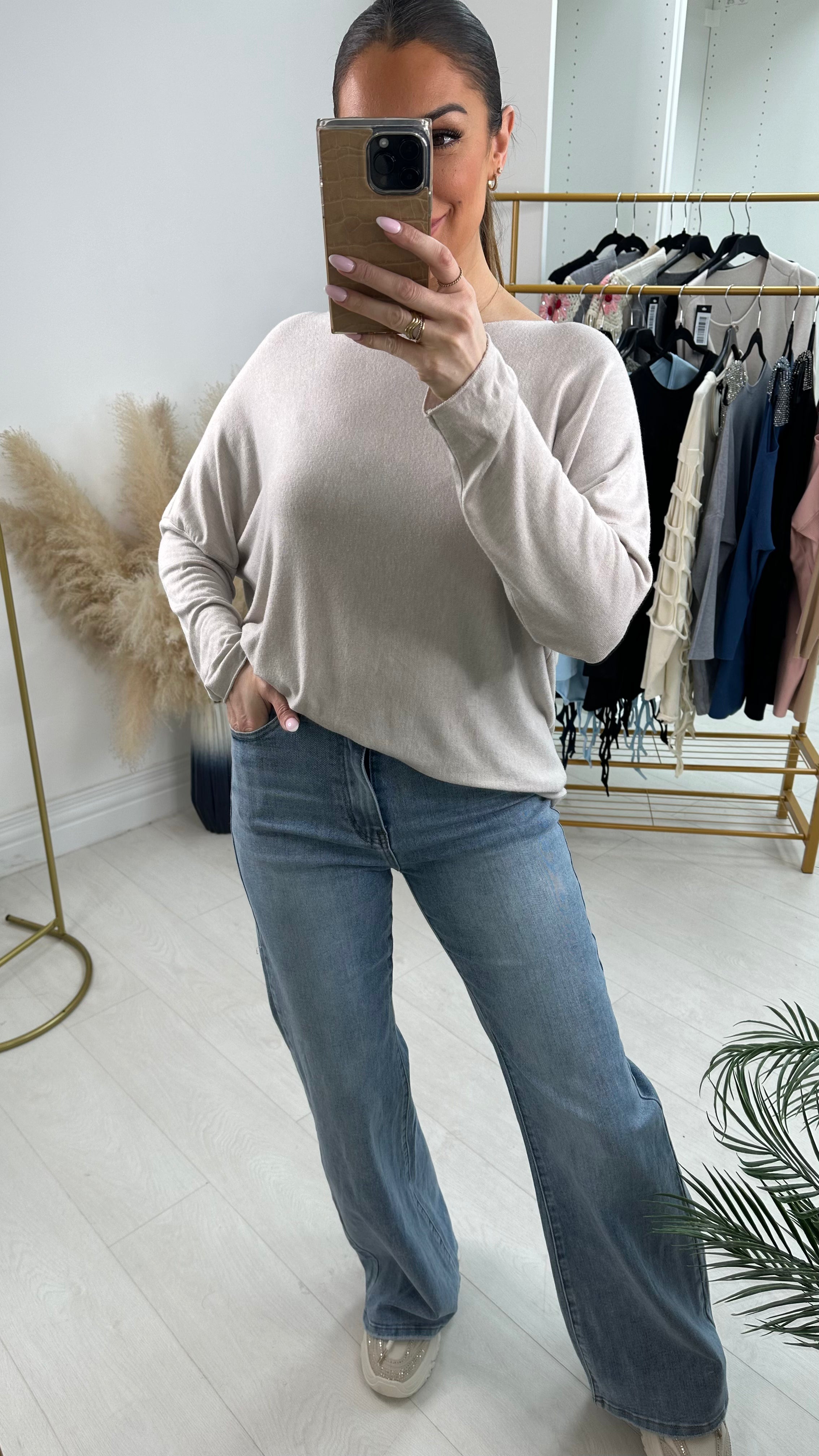 Iris High Waisted Wide Leg Denim Jeans