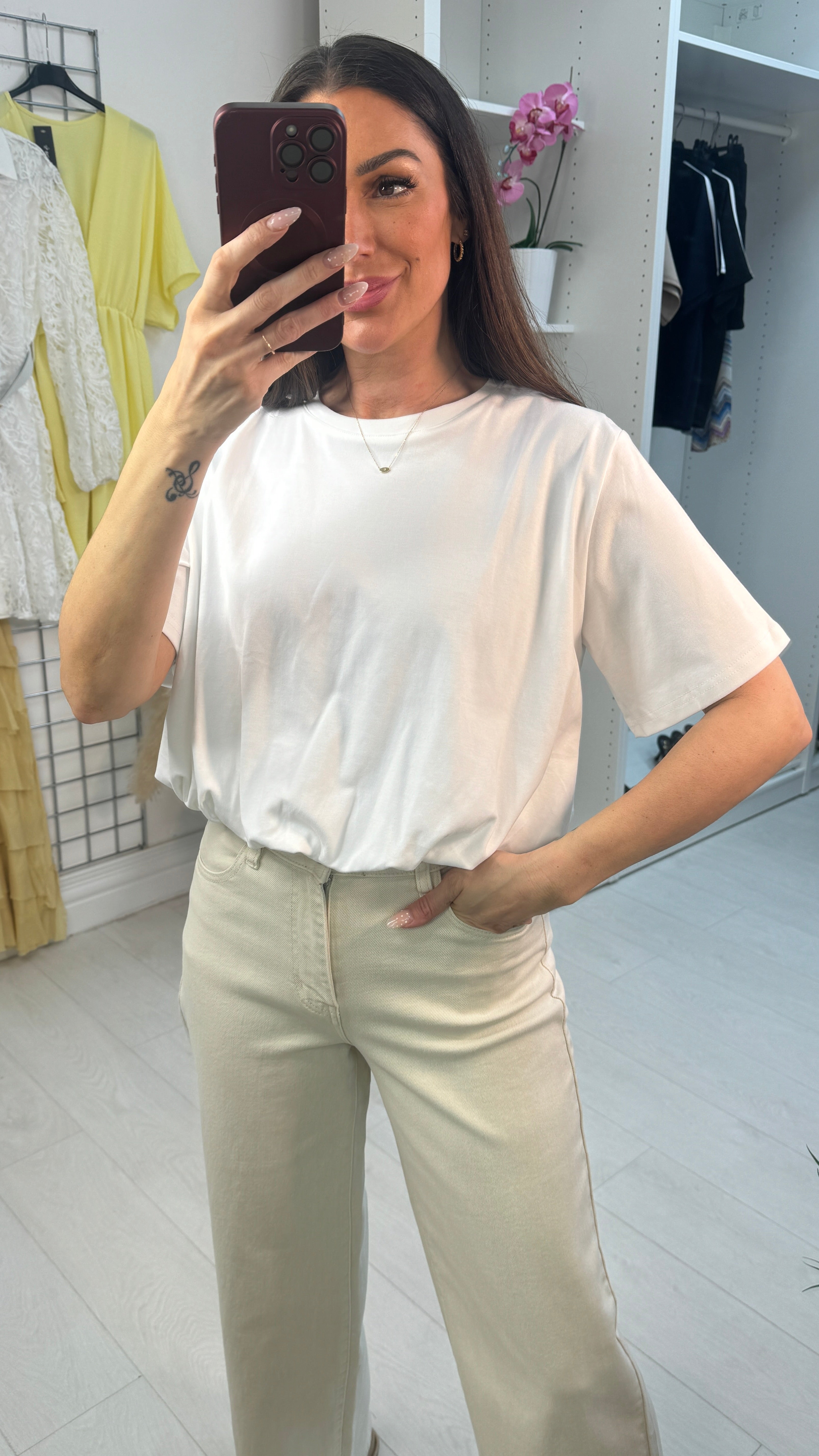 Jolly Plain Bubble Hem T-Shirt