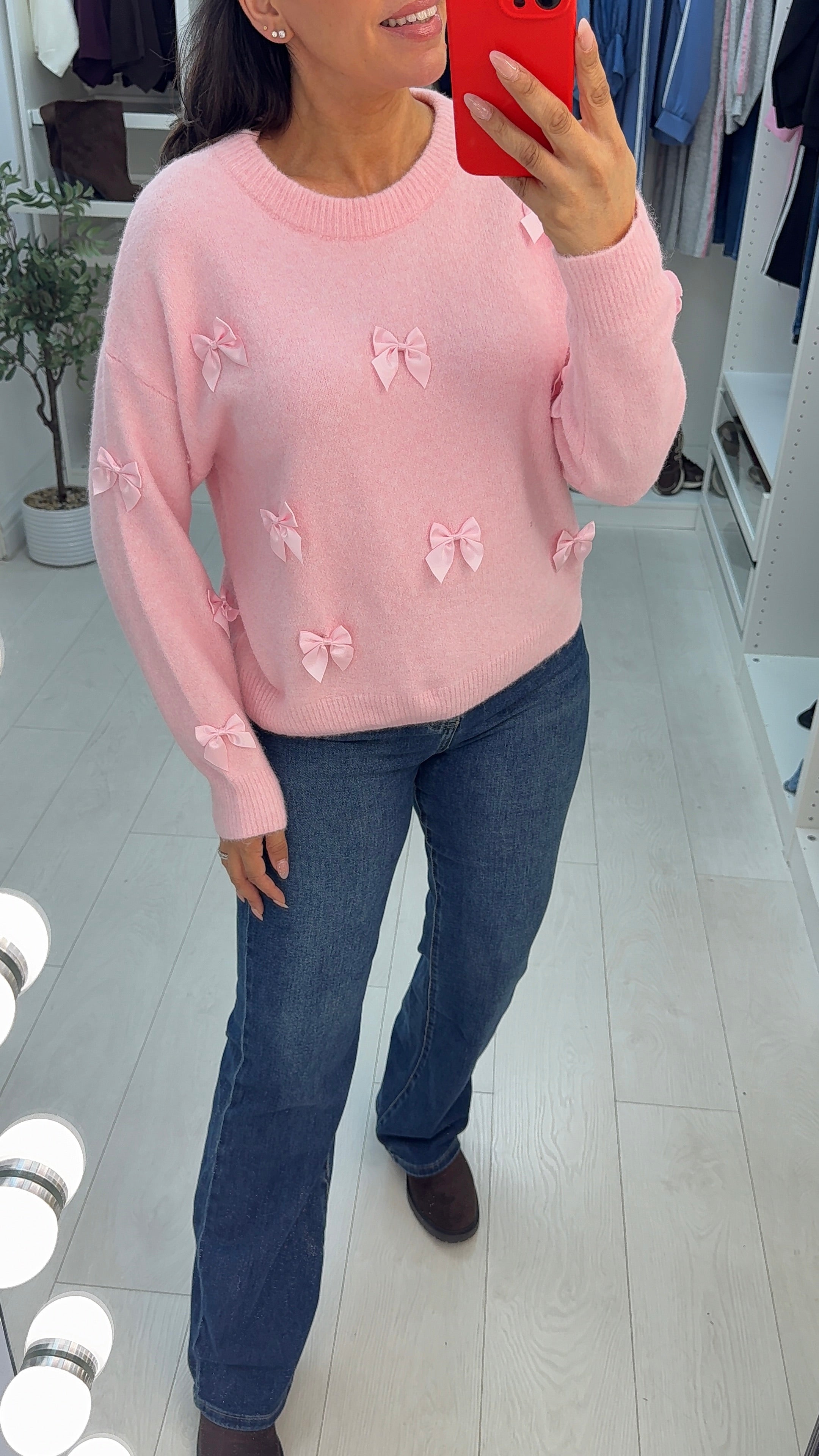 Birch Plain Super Soft Bow Detailed Jumper
