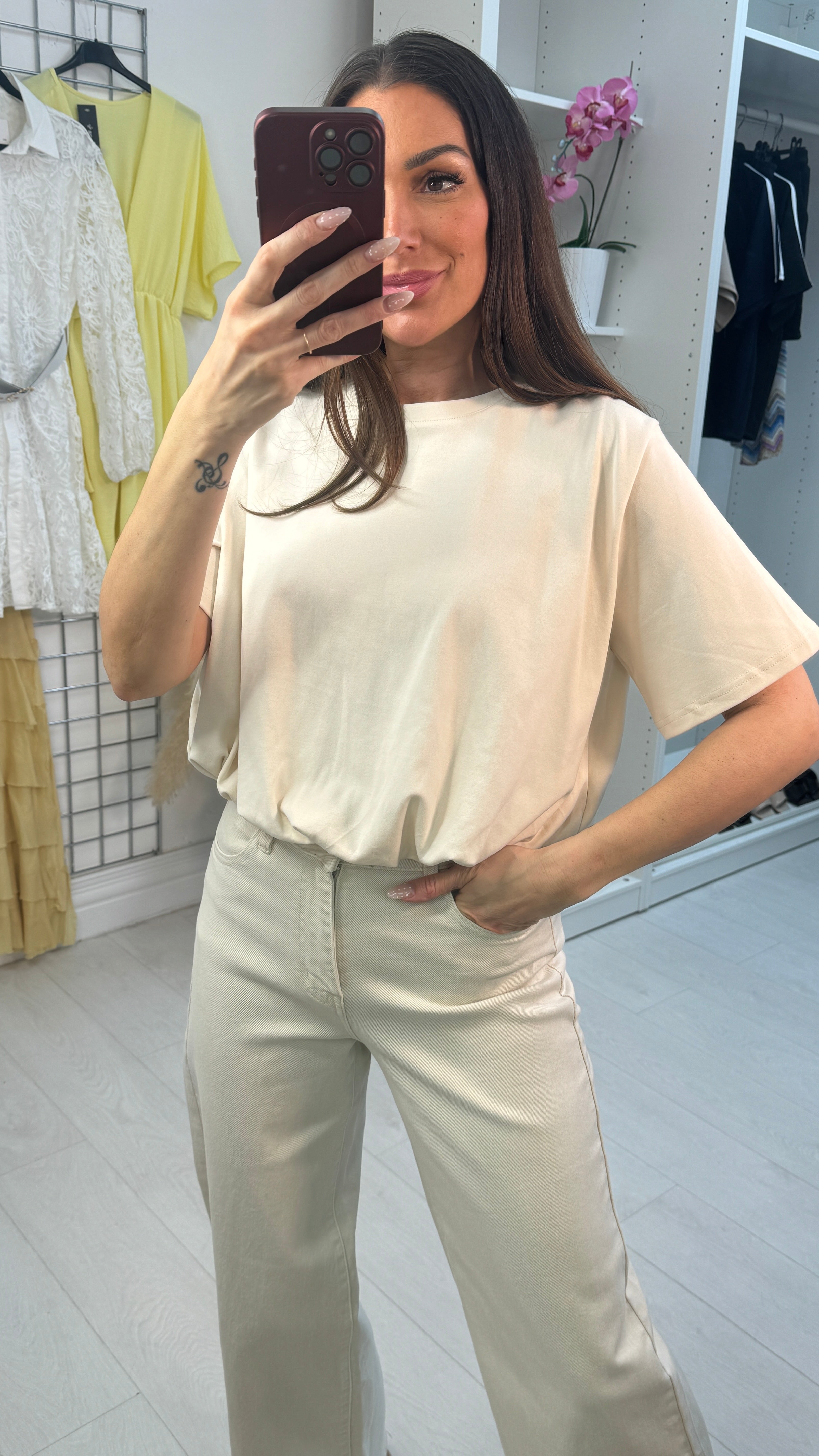 Jolly Plain Bubble Hem T-Shirt