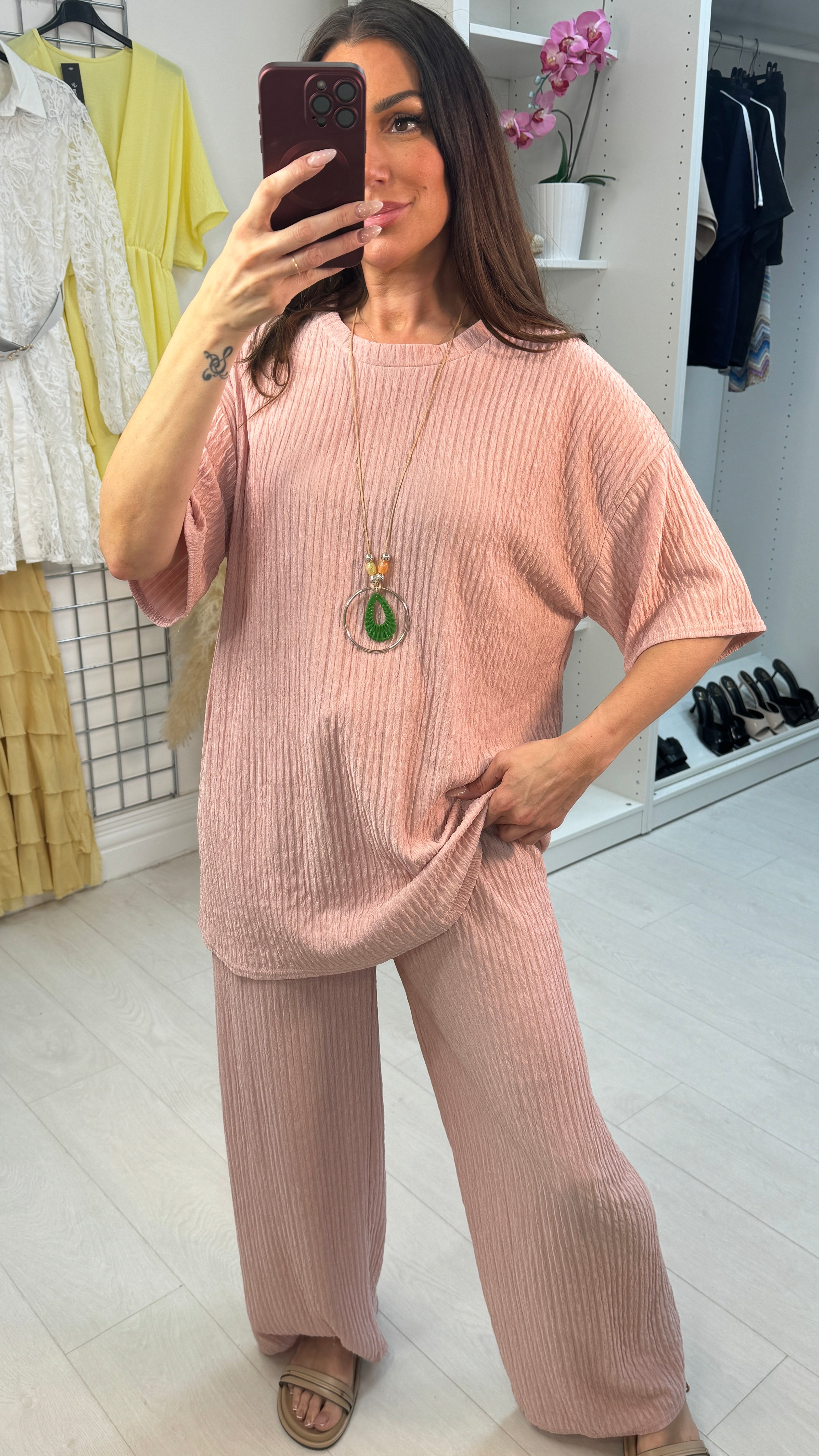 Amari Textured Necklace Co-ord Set