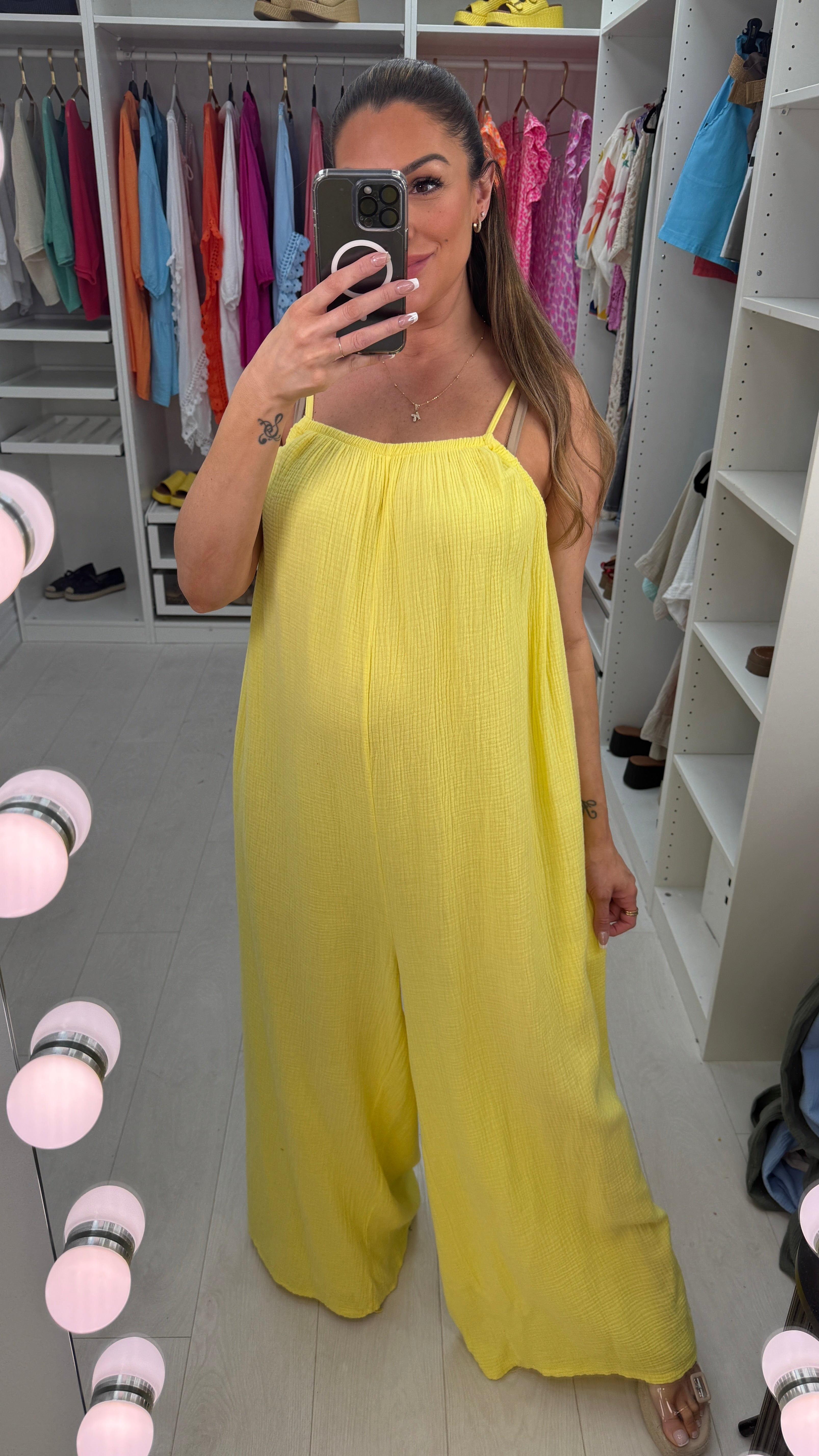 Florbela Cheesecloth Wide Leg Jumpsuit