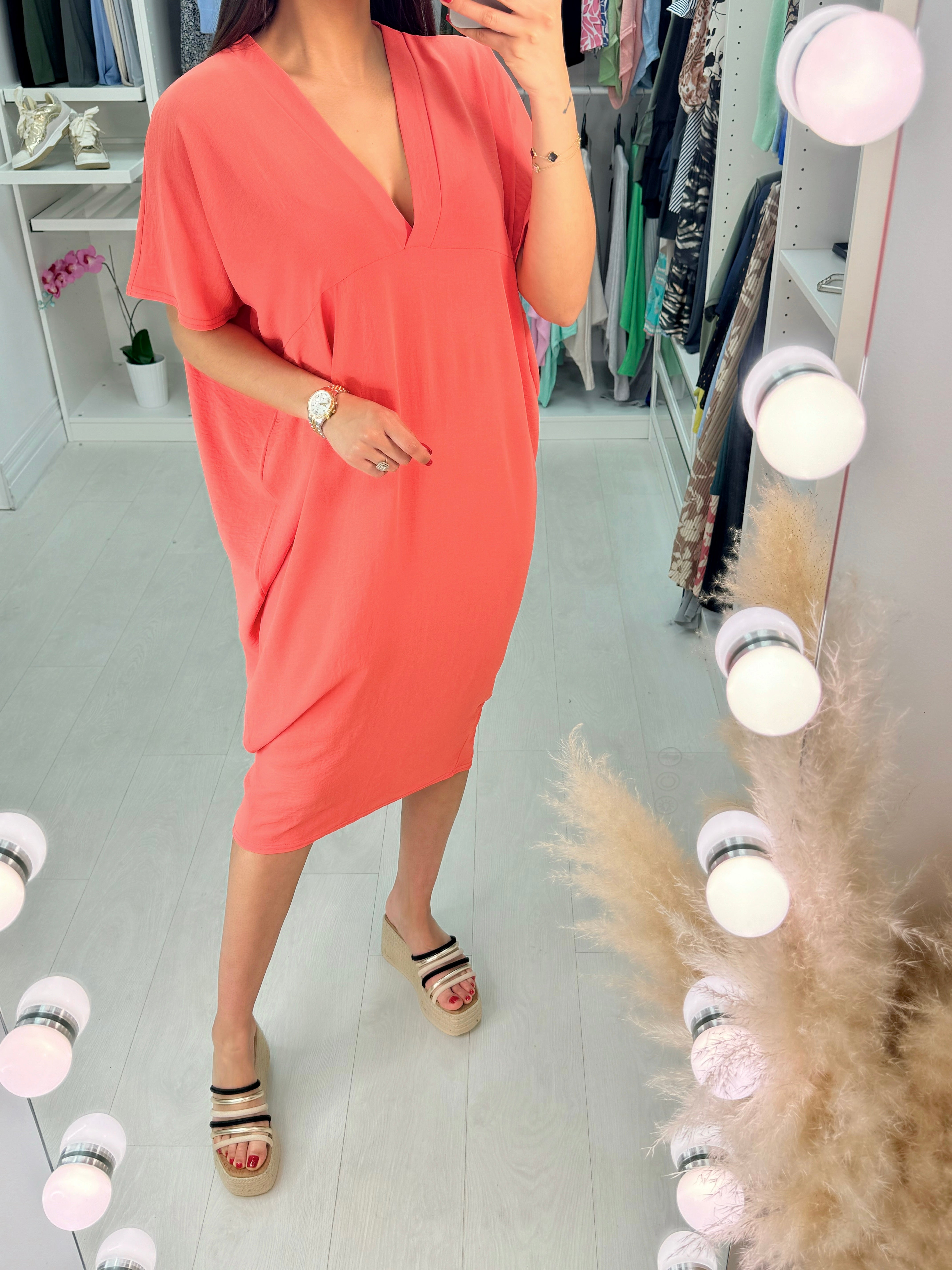 Joy V Neck Oversized Dress