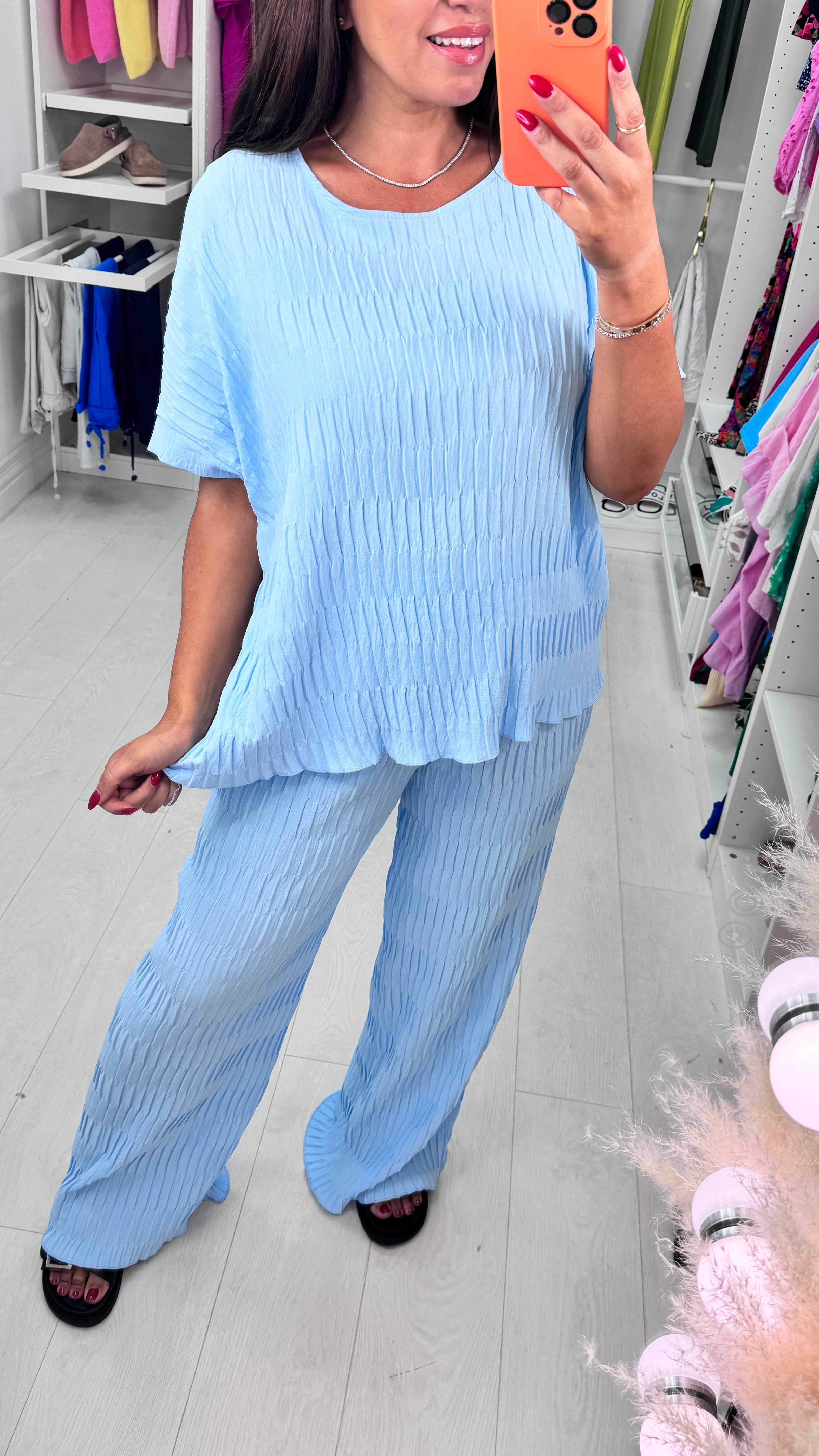 Reina Textured Loose Fit Co-Ord Set