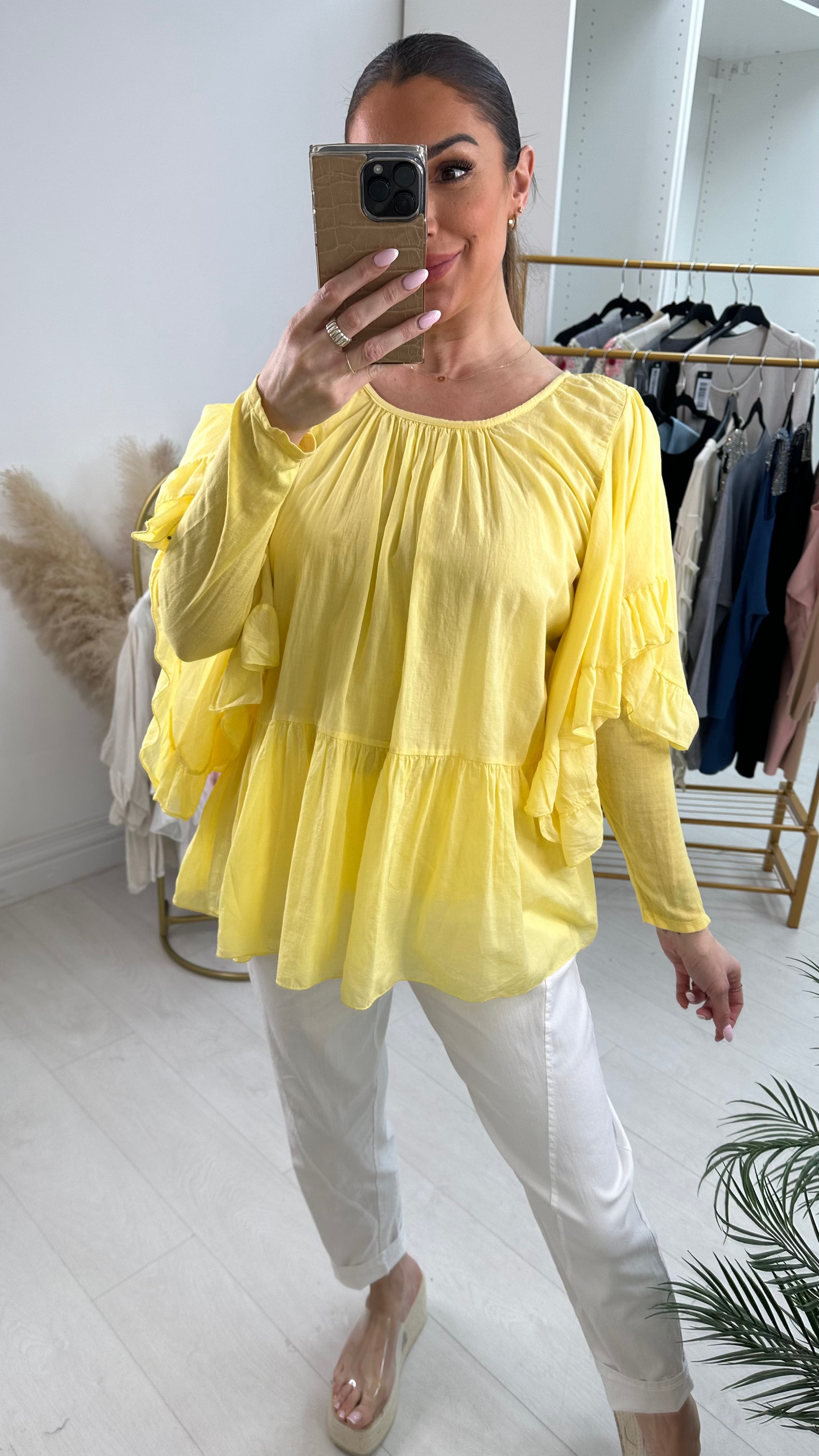 Veronica Double Layered Frill Detailed Top