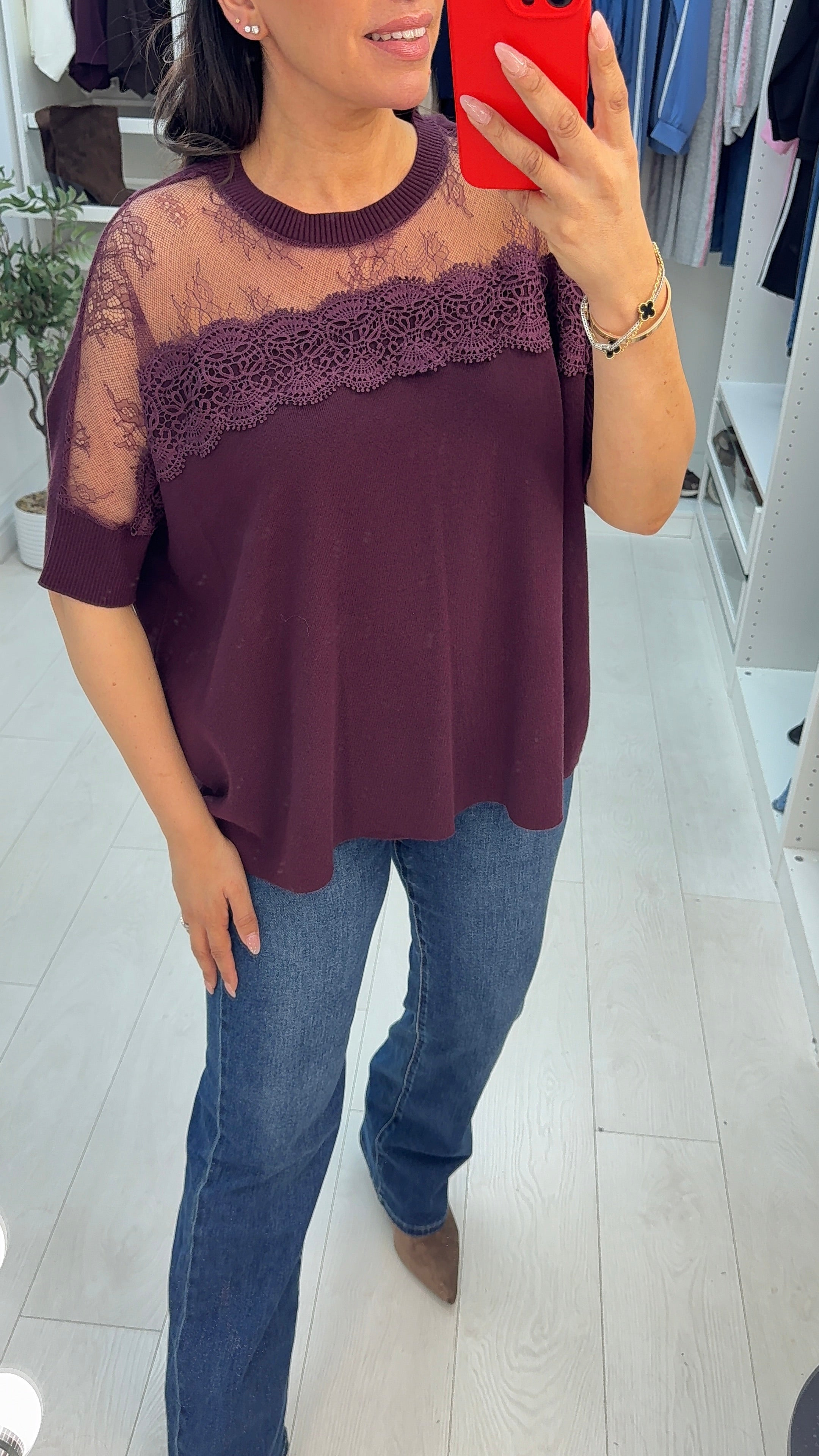 Ellowyn Lace Detailed Knit Top