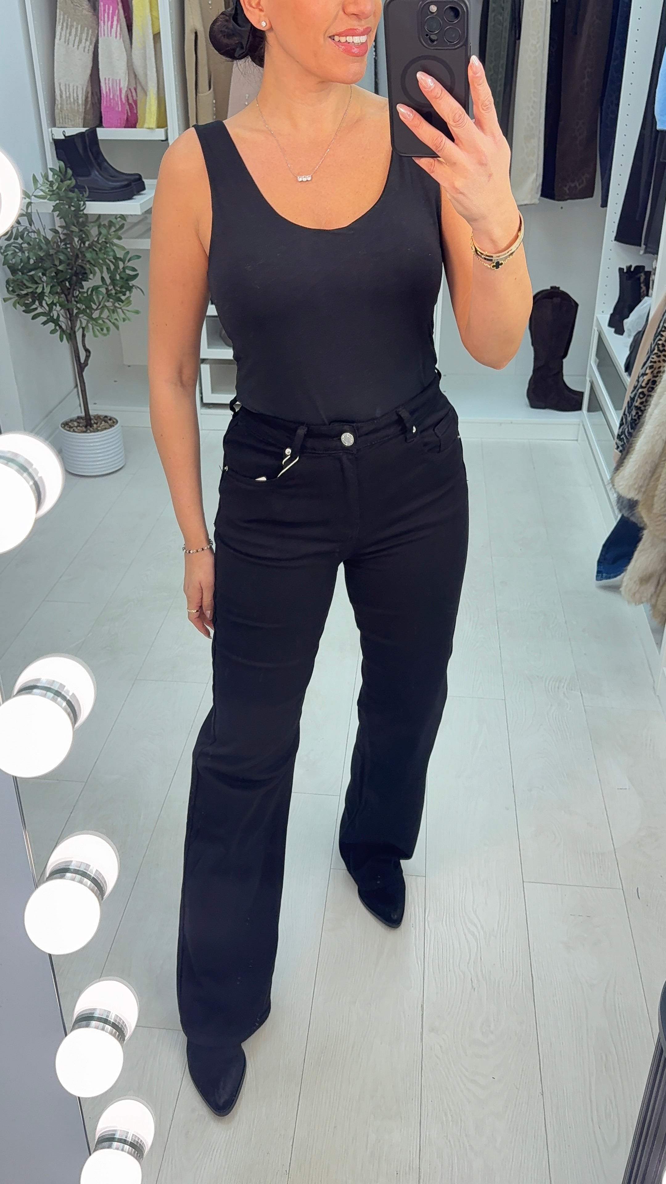 Noreen High Waisted Wide Leg Jeans