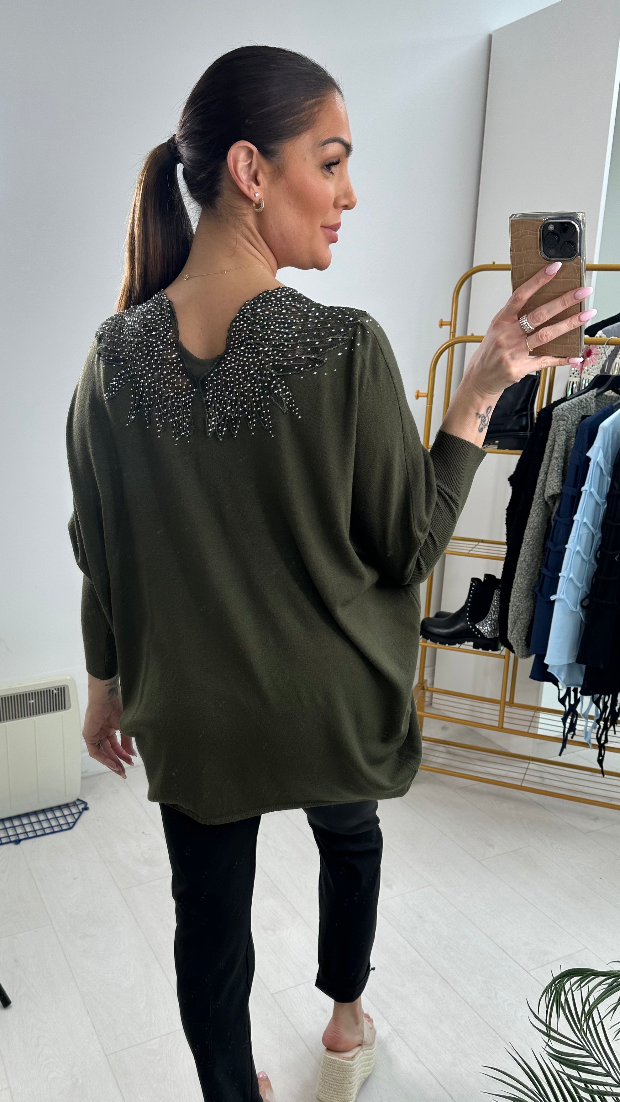 Shanelder Diamante Scatter Back Jumper