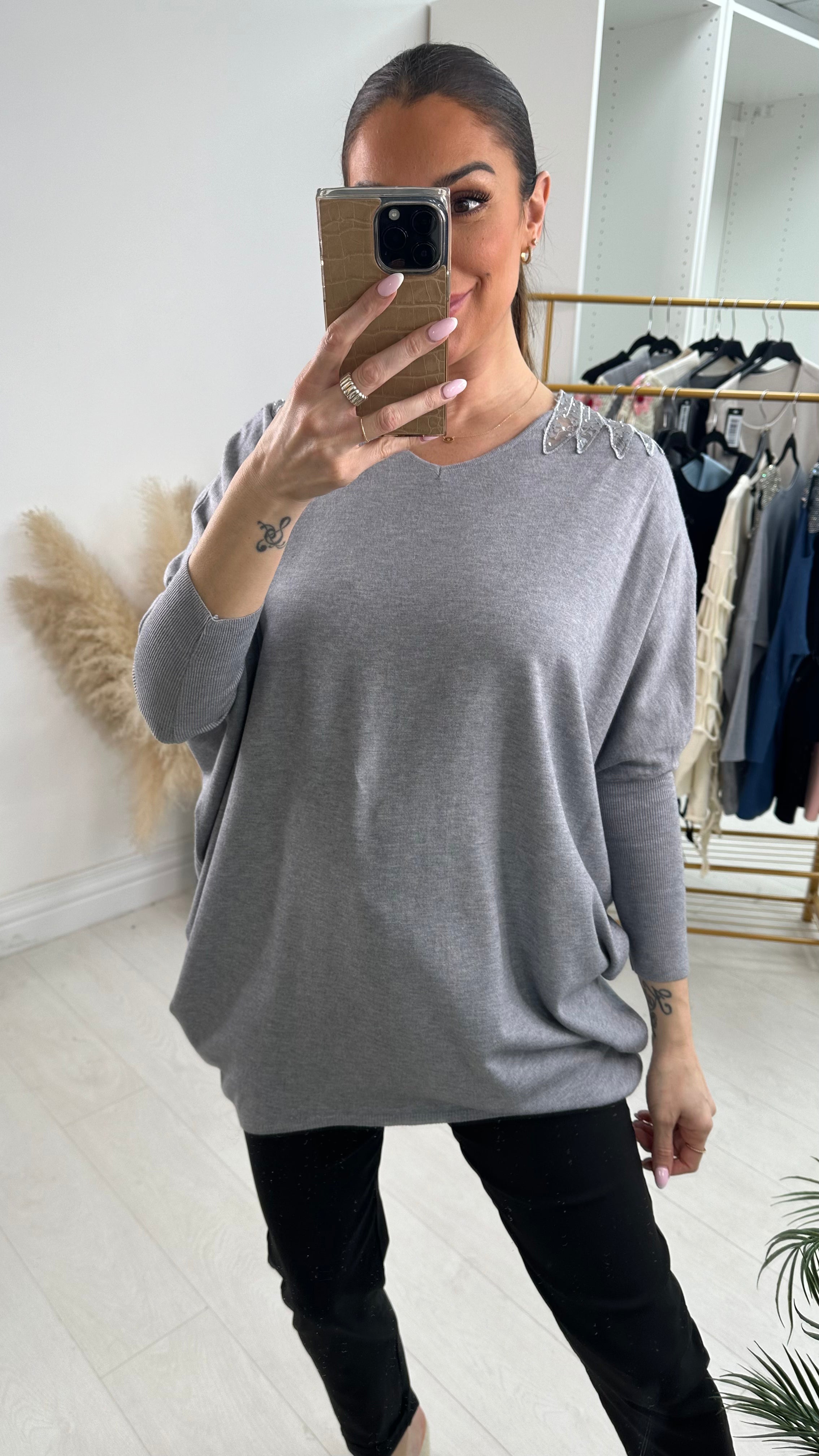 Shanelder Diamante Scatter Back Jumper