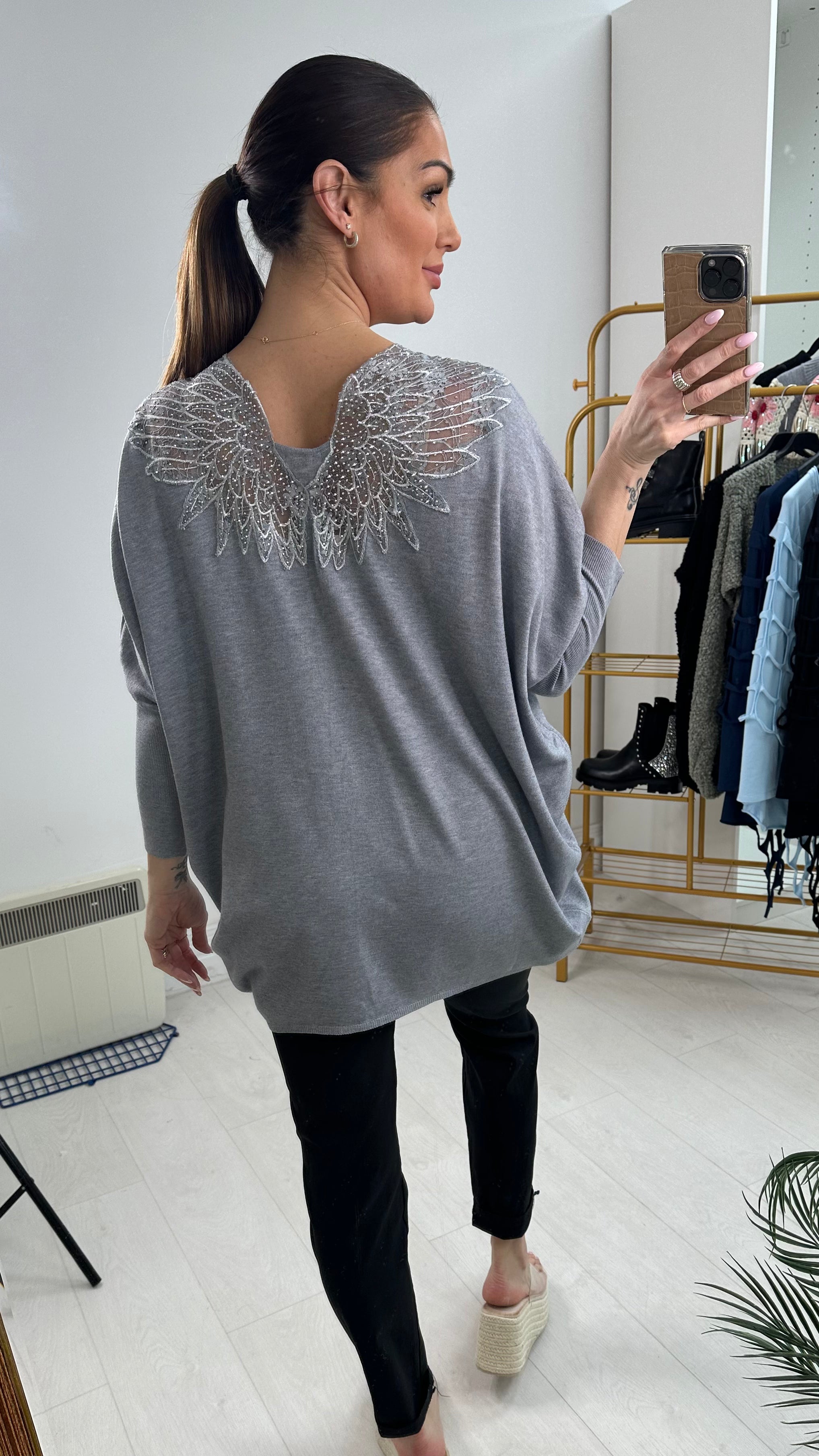 Shanelder Diamante Scatter Back Jumper