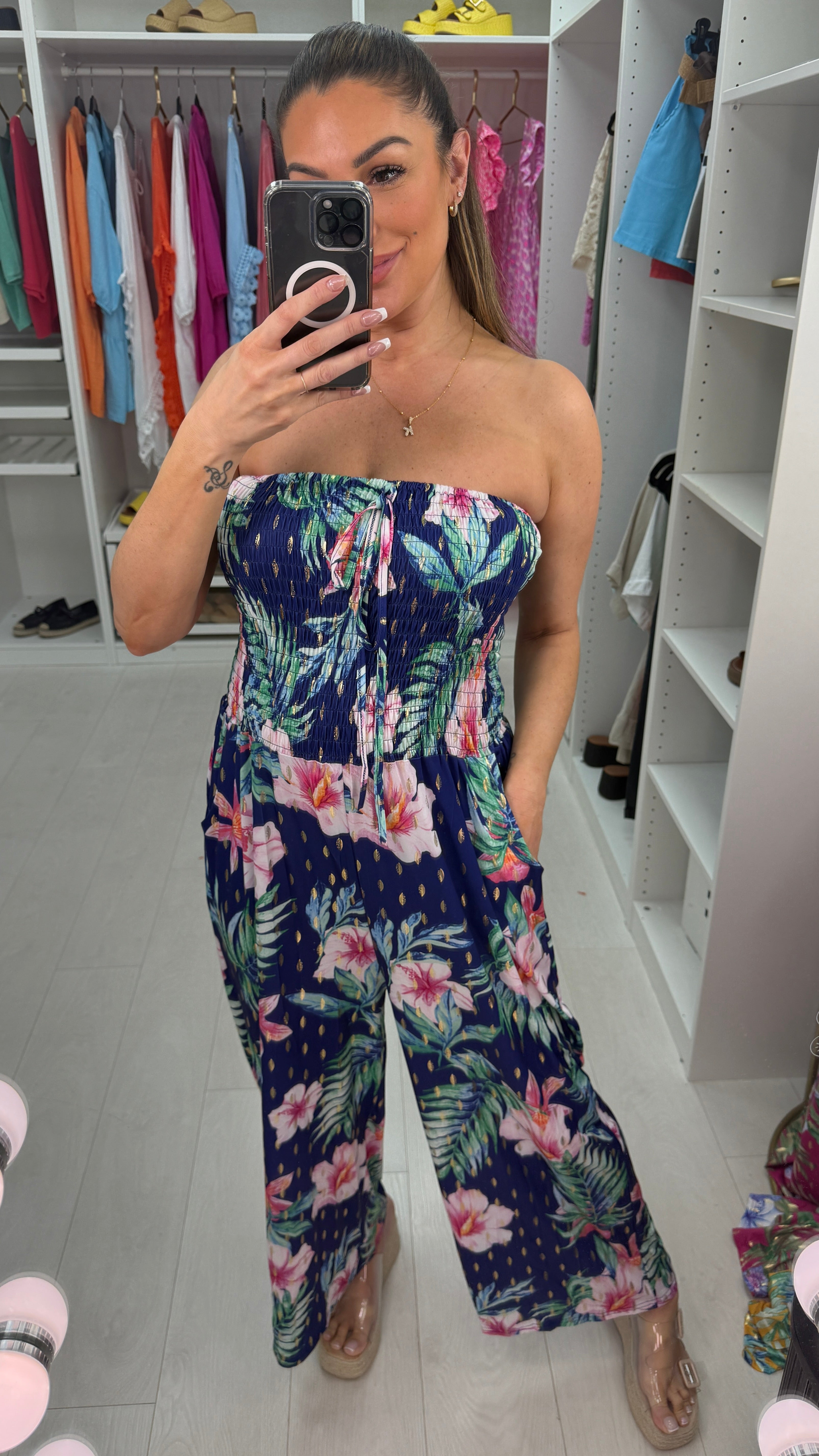 Winston Floral Print Elasticated Bust Jumpsuit