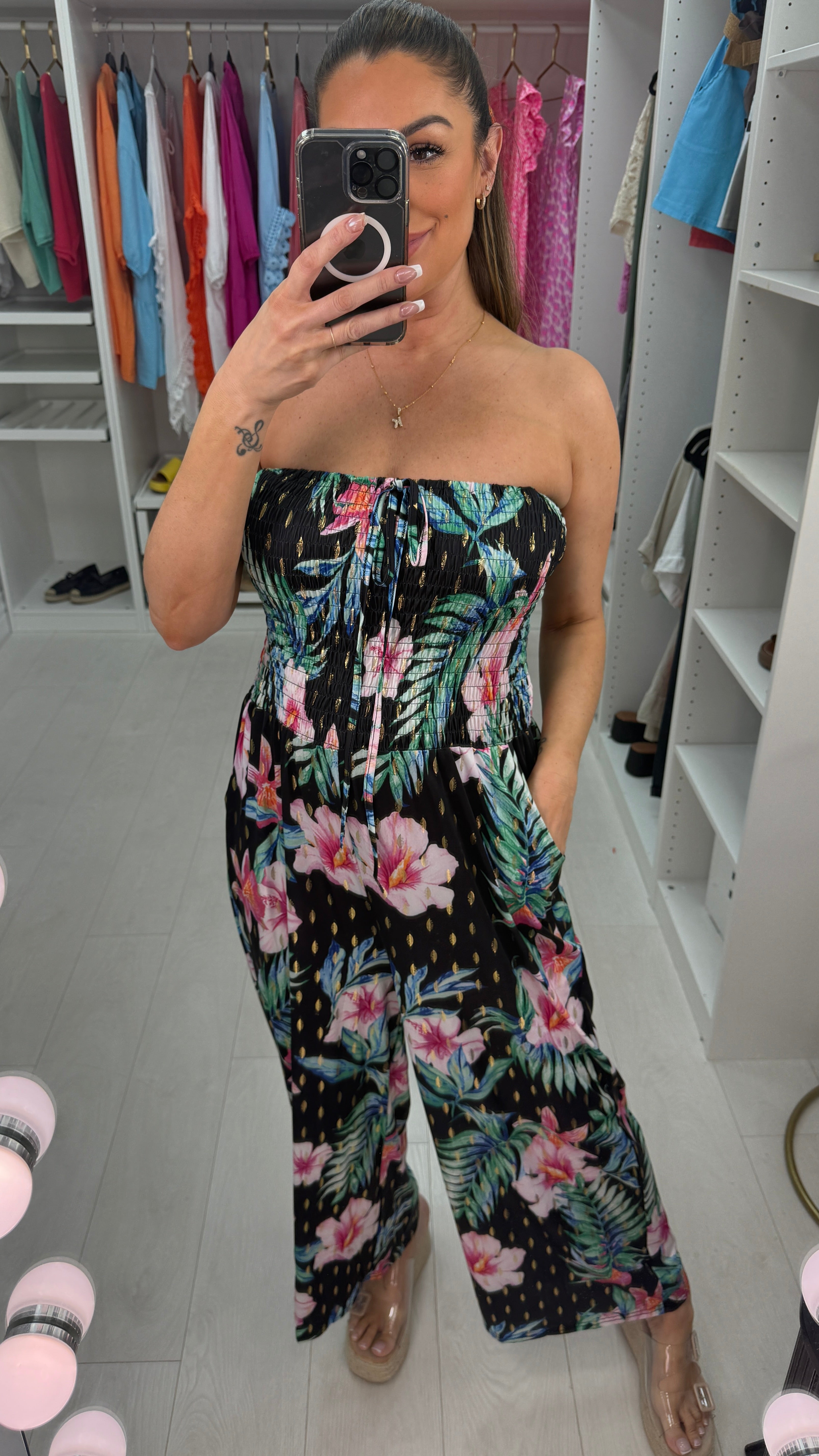 Winston Floral Print Elasticated Bust Jumpsuit