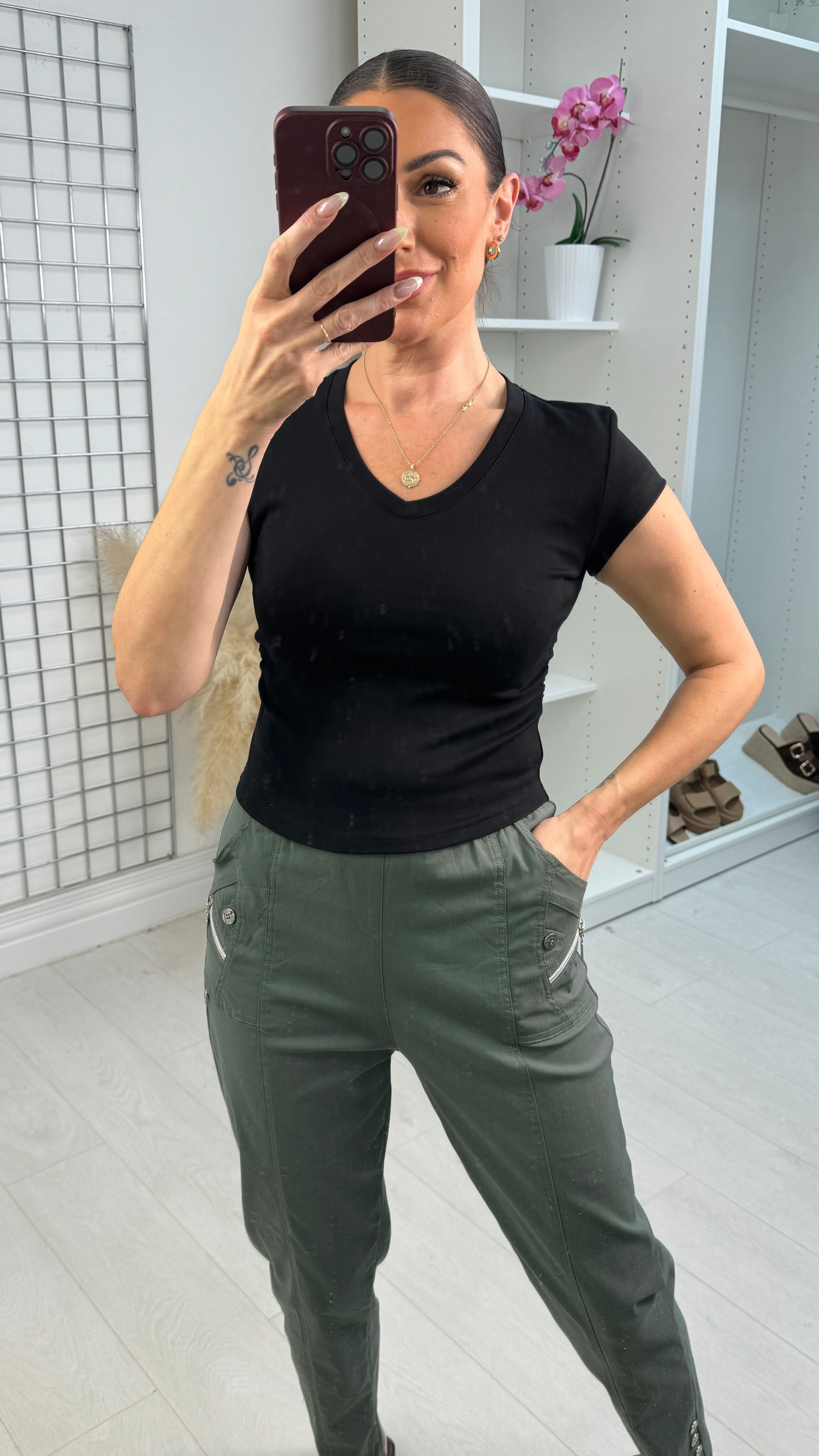 Tana Plain Runched Side T-Shirt