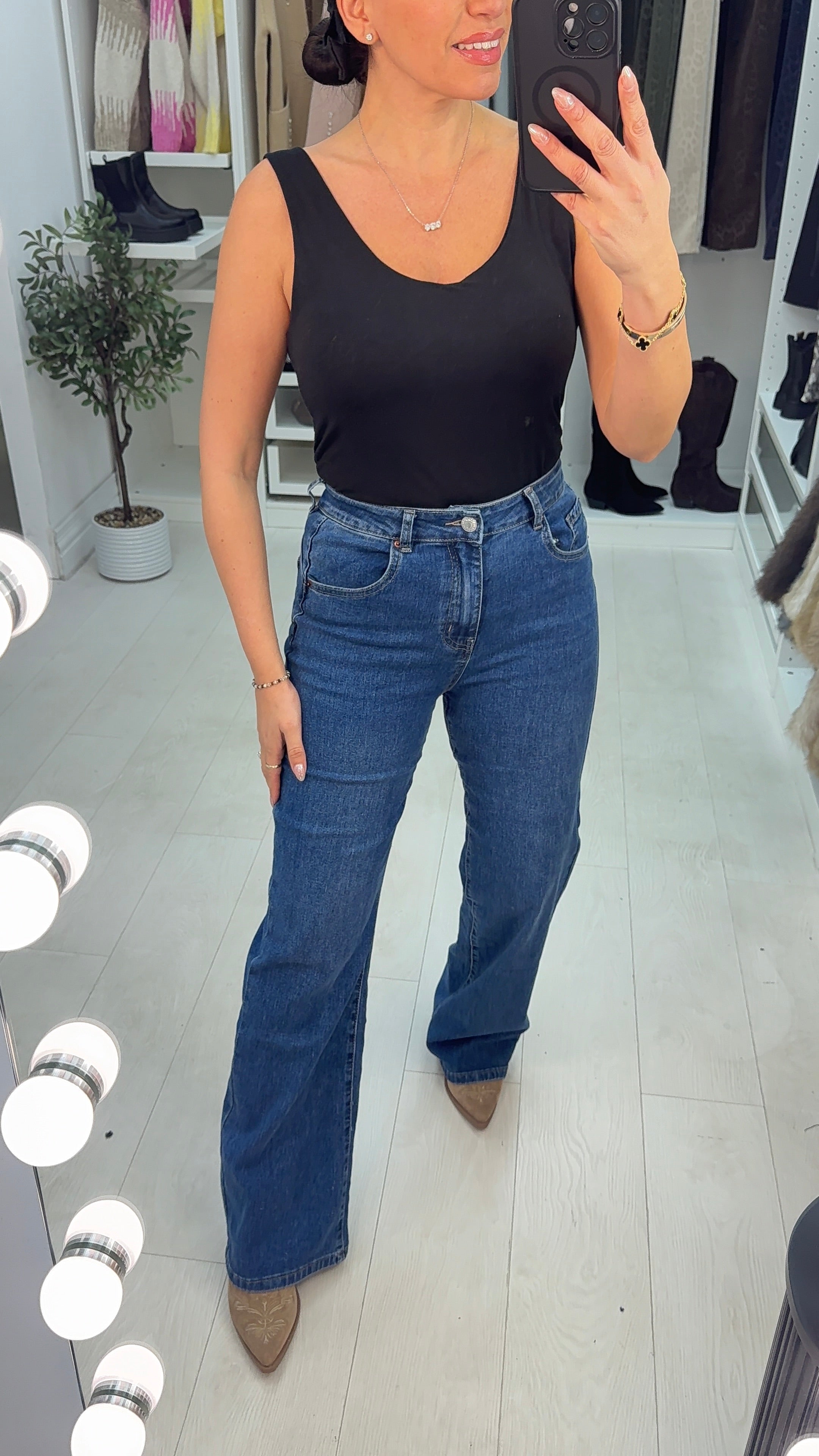 Noreen High Waisted Wide Leg Jeans