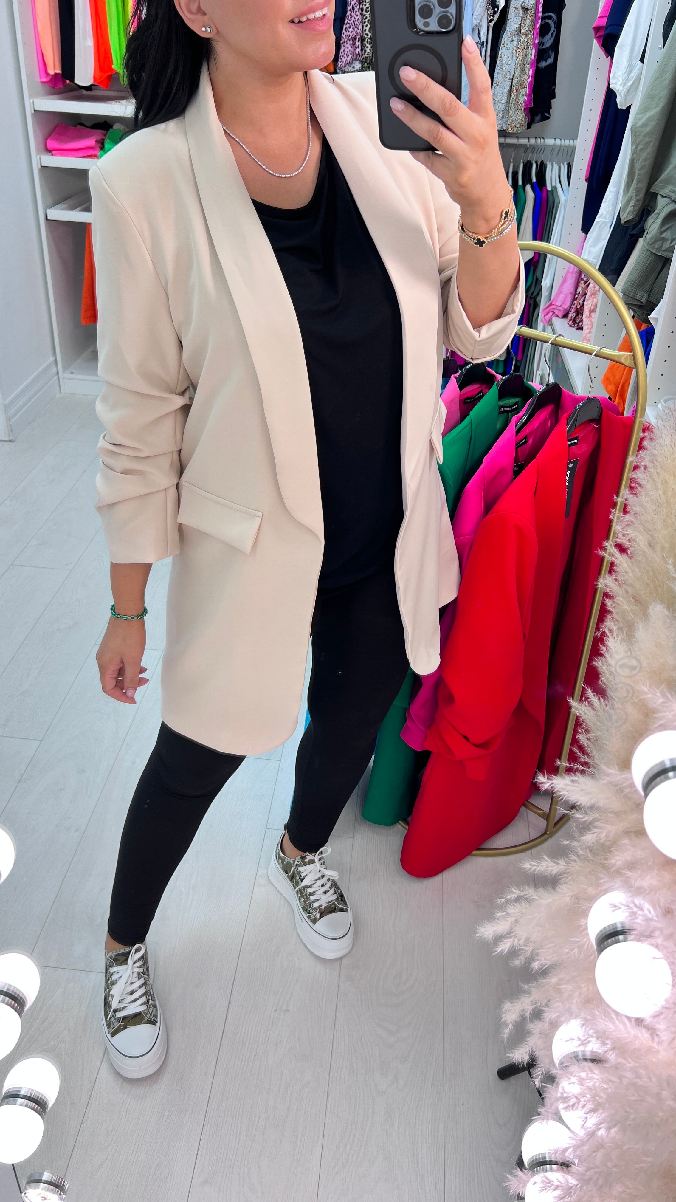 Raelle Ruched Sleeve Blazer