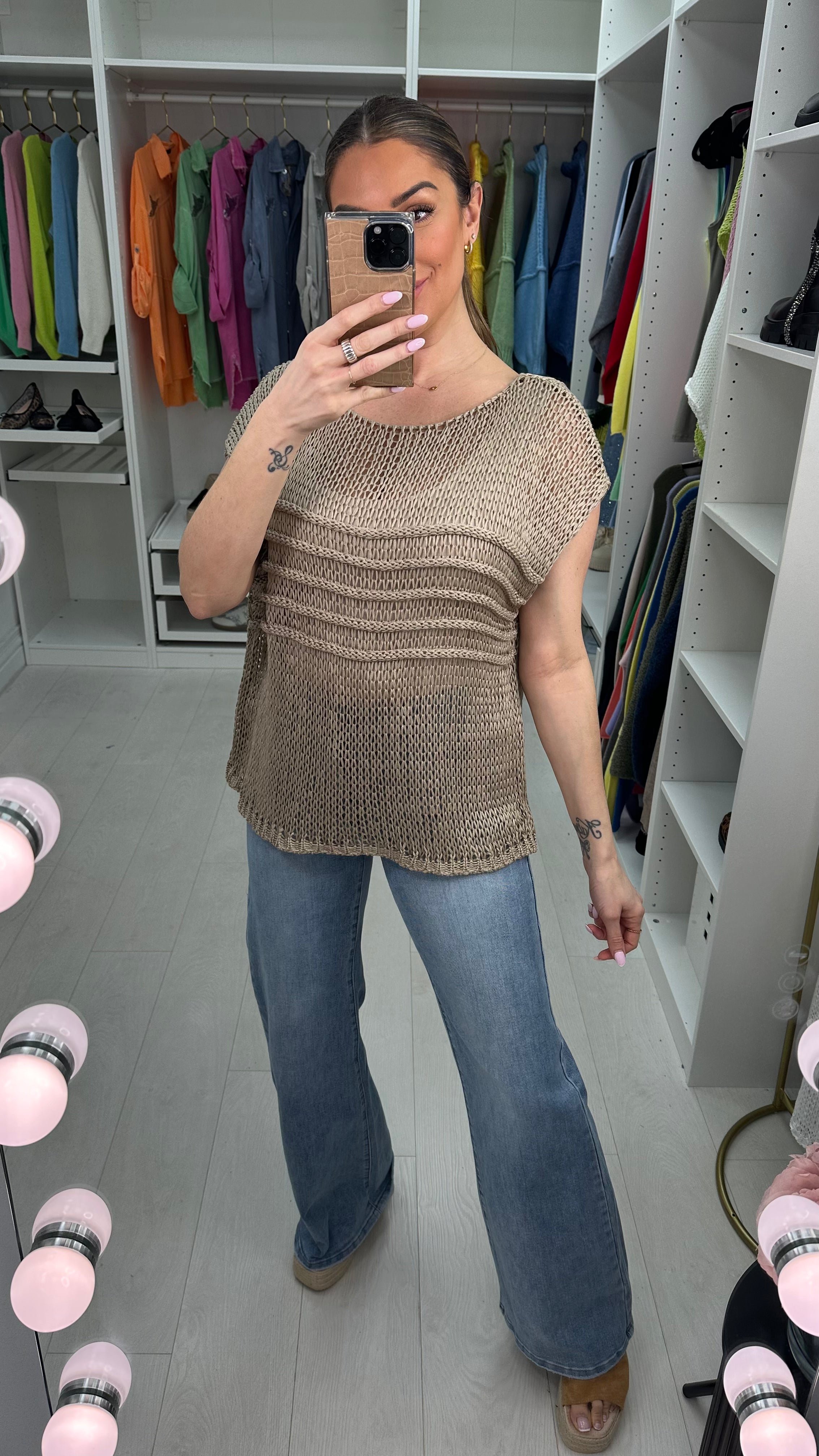 Monyca Loose Fit Crochet Top
