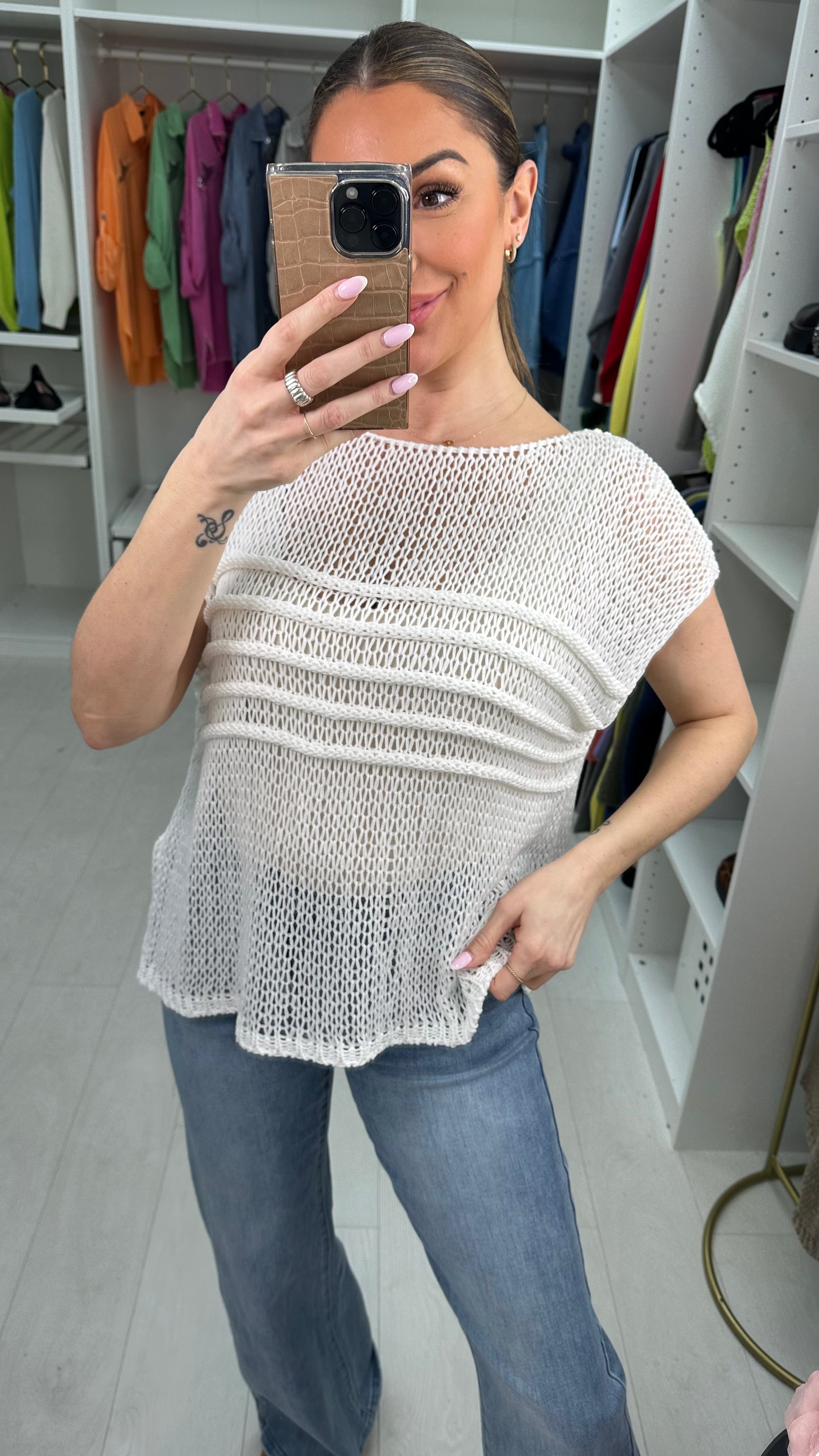 Monyca Loose Fit Crochet Top