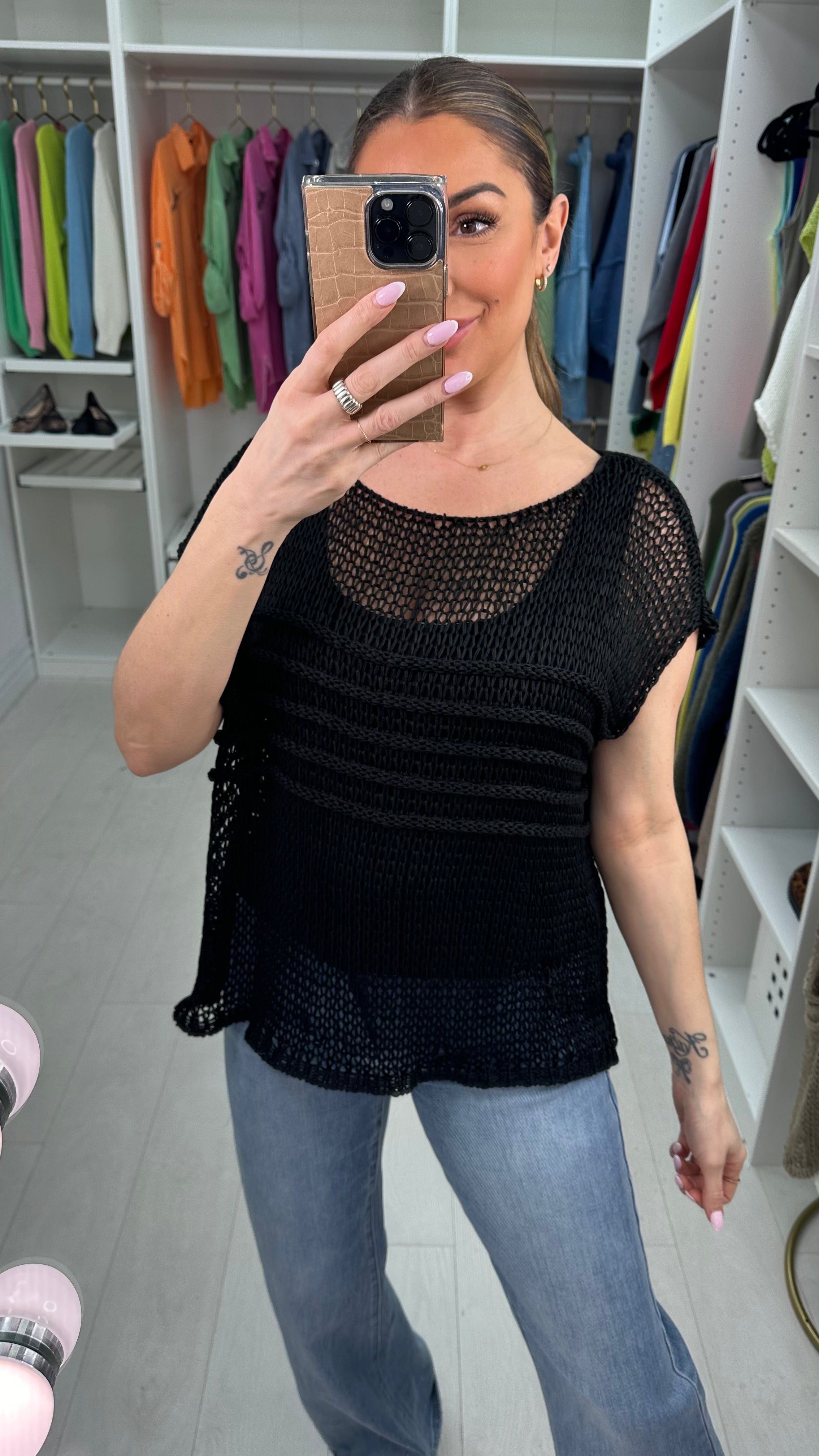 Monyca Loose Fit Crochet Top