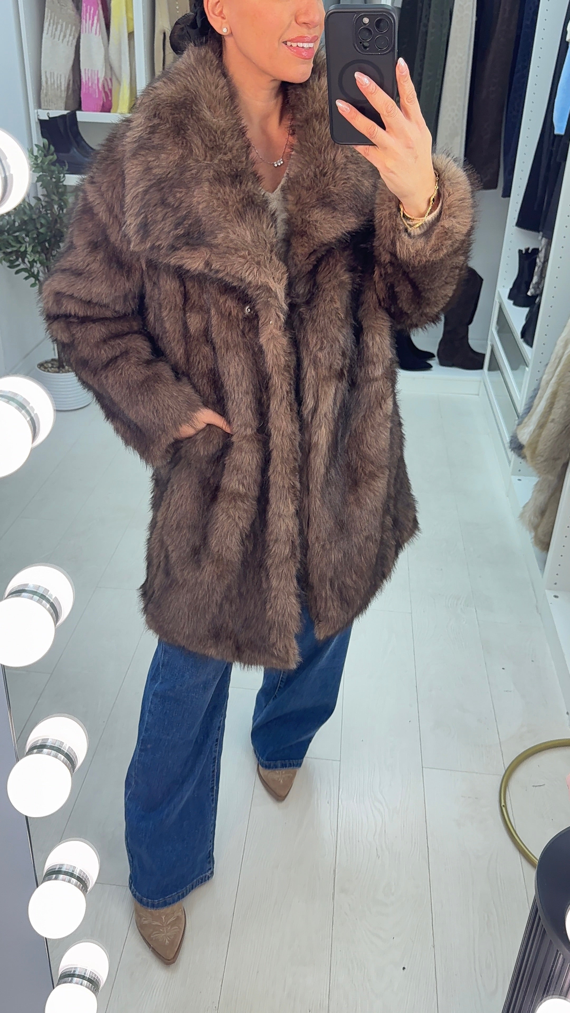 Liliana Faux Fur Oversized Coat