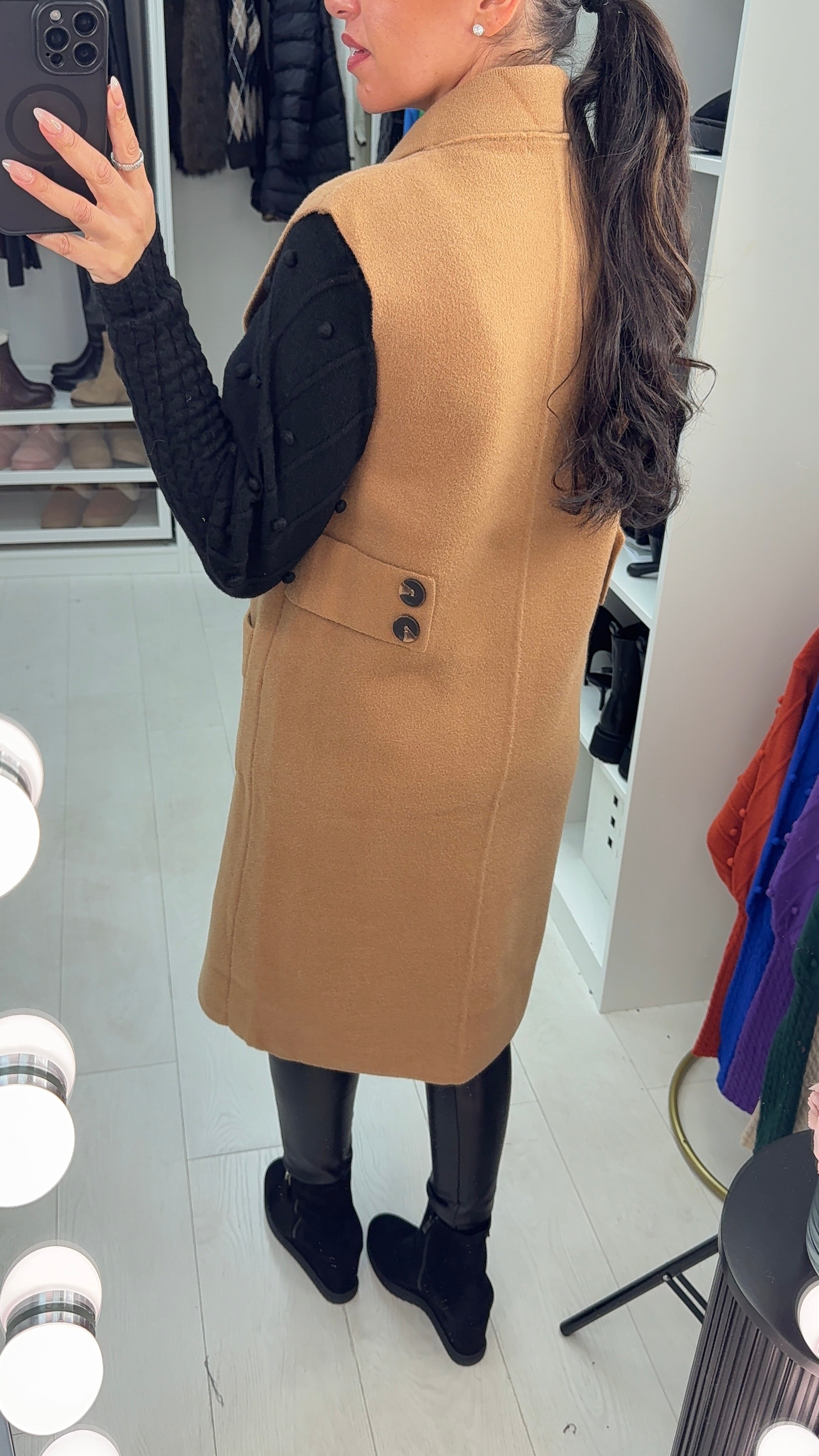 Talia Plain Open Front Knitted Gilet